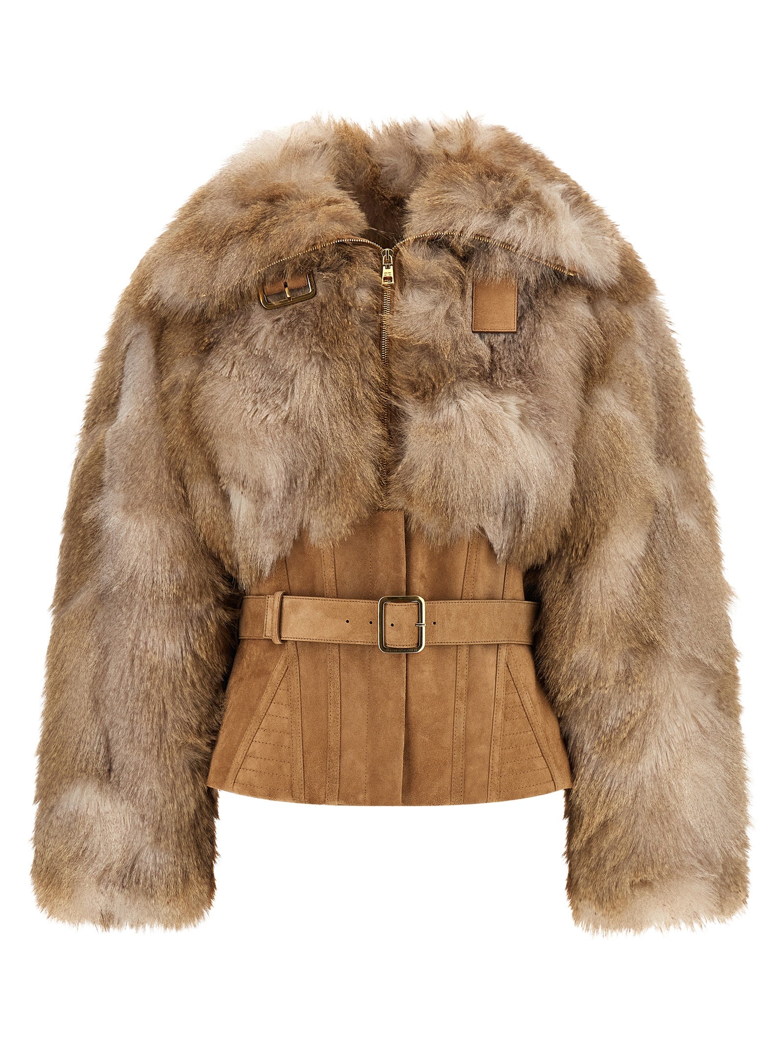 Elisabetta Franchi Brown Polyester Full-Length Women's Jacket