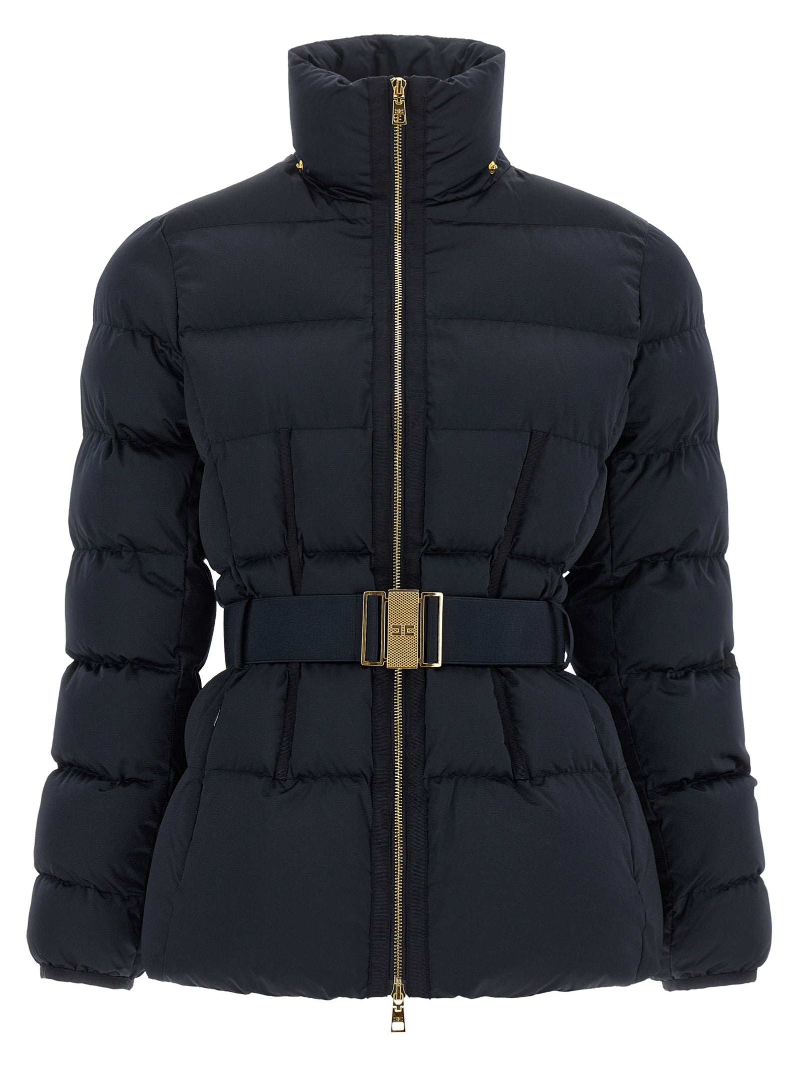 Elisabetta Franchi Black Polyester Full-Length Women's Jacket