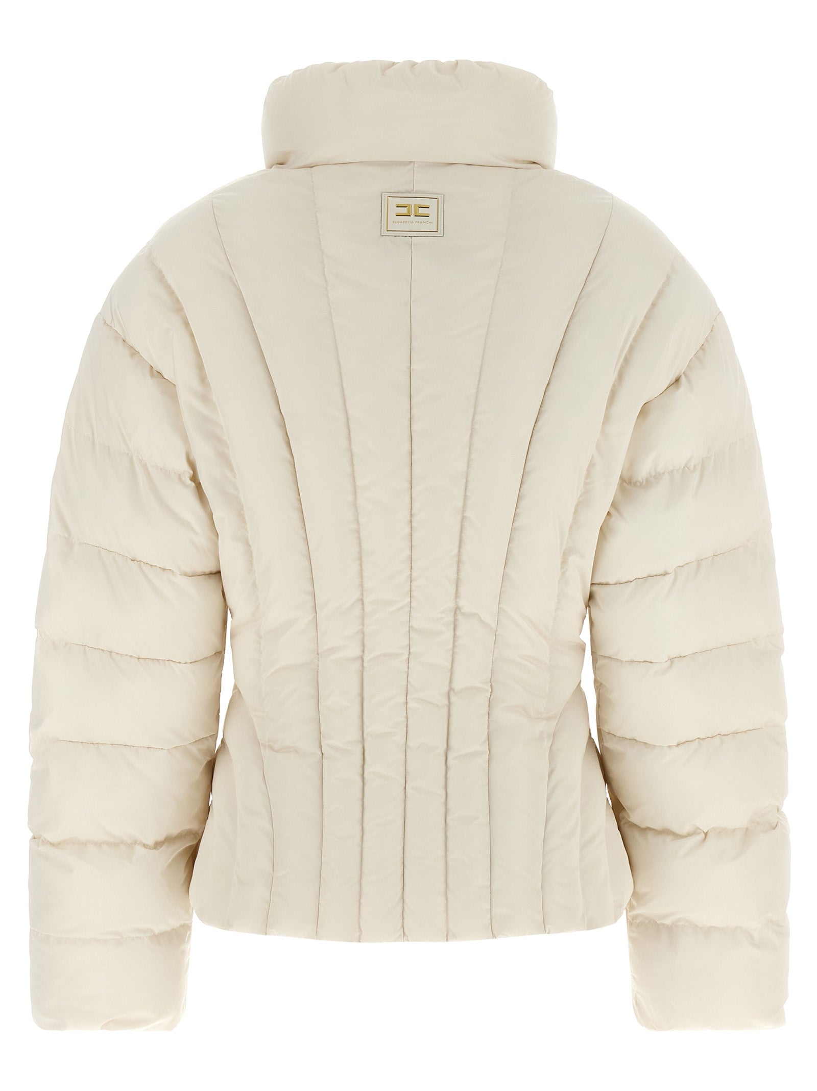 Elisabetta Franchi White Polyester Full-Length Women's Jacket