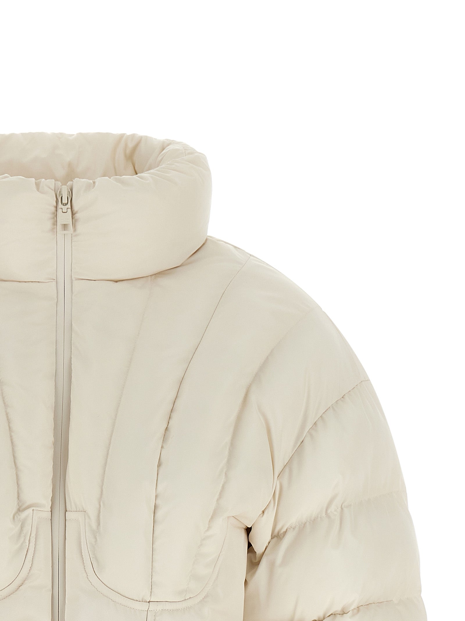 Elisabetta Franchi White Polyester Full-Length Women's Jacket