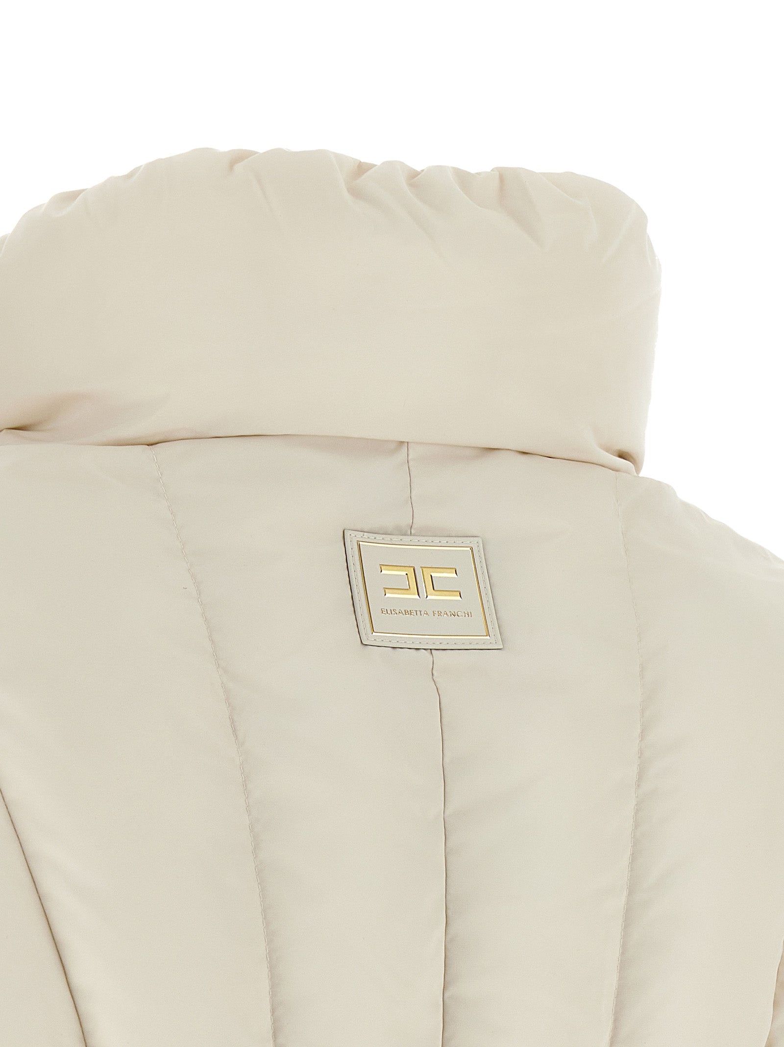 Elisabetta Franchi White Polyester Full-Length Women's Jacket