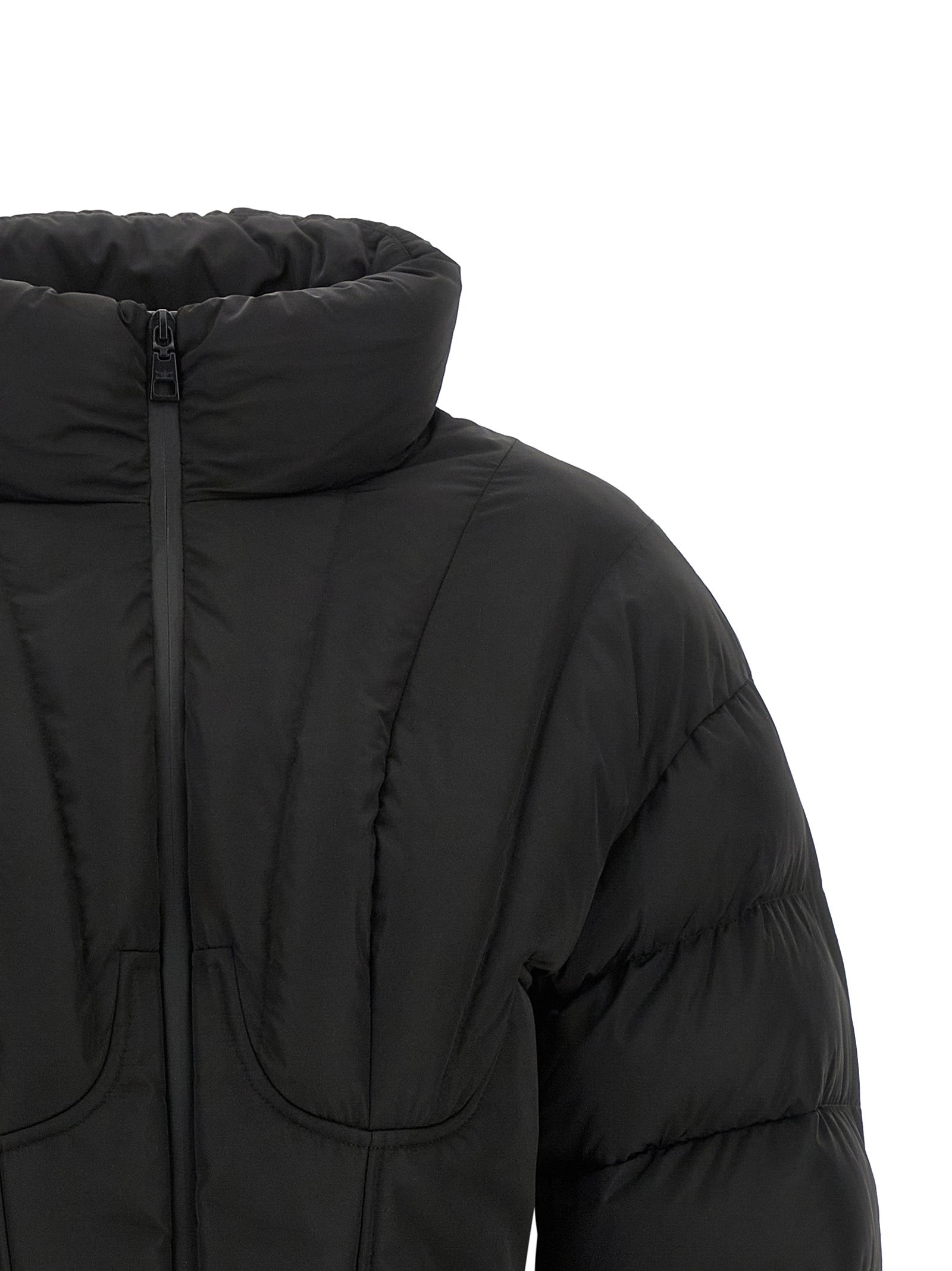 Elisabetta Franchi Black Polyester Full-Length Women's Jacket