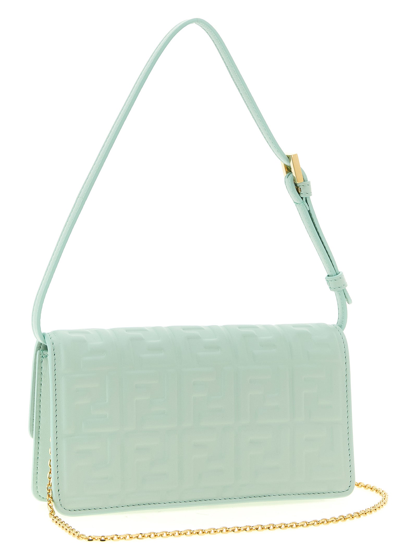Fendi Bicolor Lamb Leather Shoulder Women's Bag