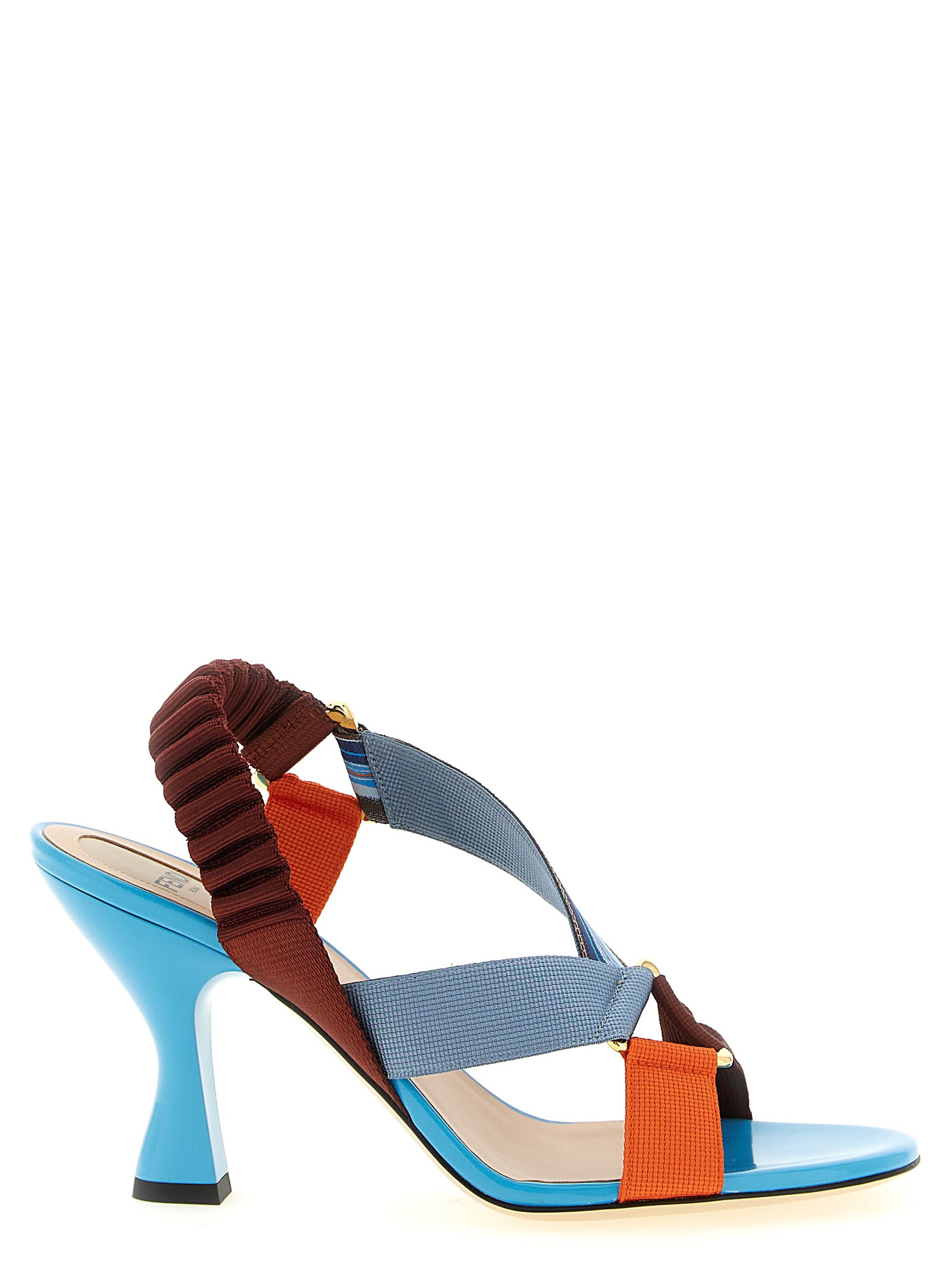 Fendi Multicolor Viscose Strap-On Women's Sandals
