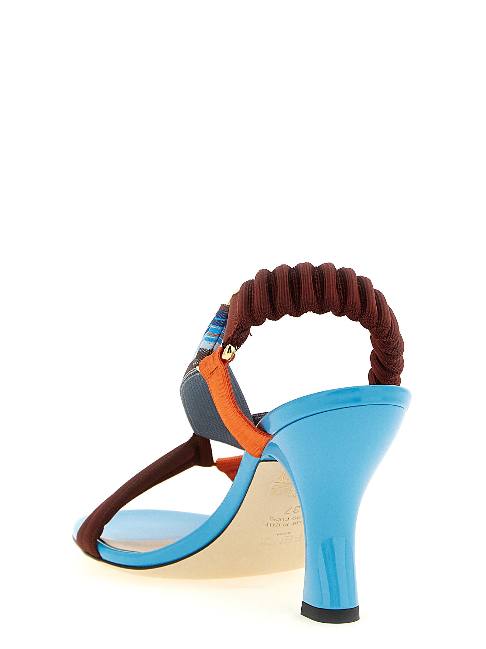 Fendi Multicolor Viscose Strap-On Women's Sandals
