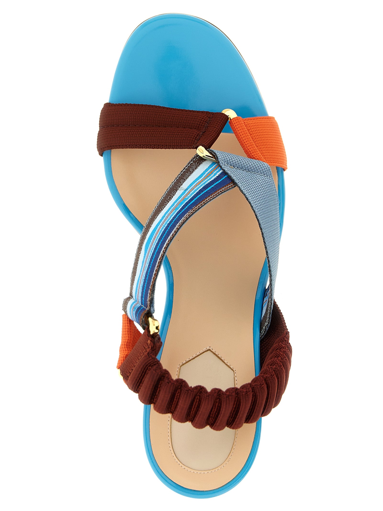 Fendi Multicolor Viscose Strap-On Women's Sandals