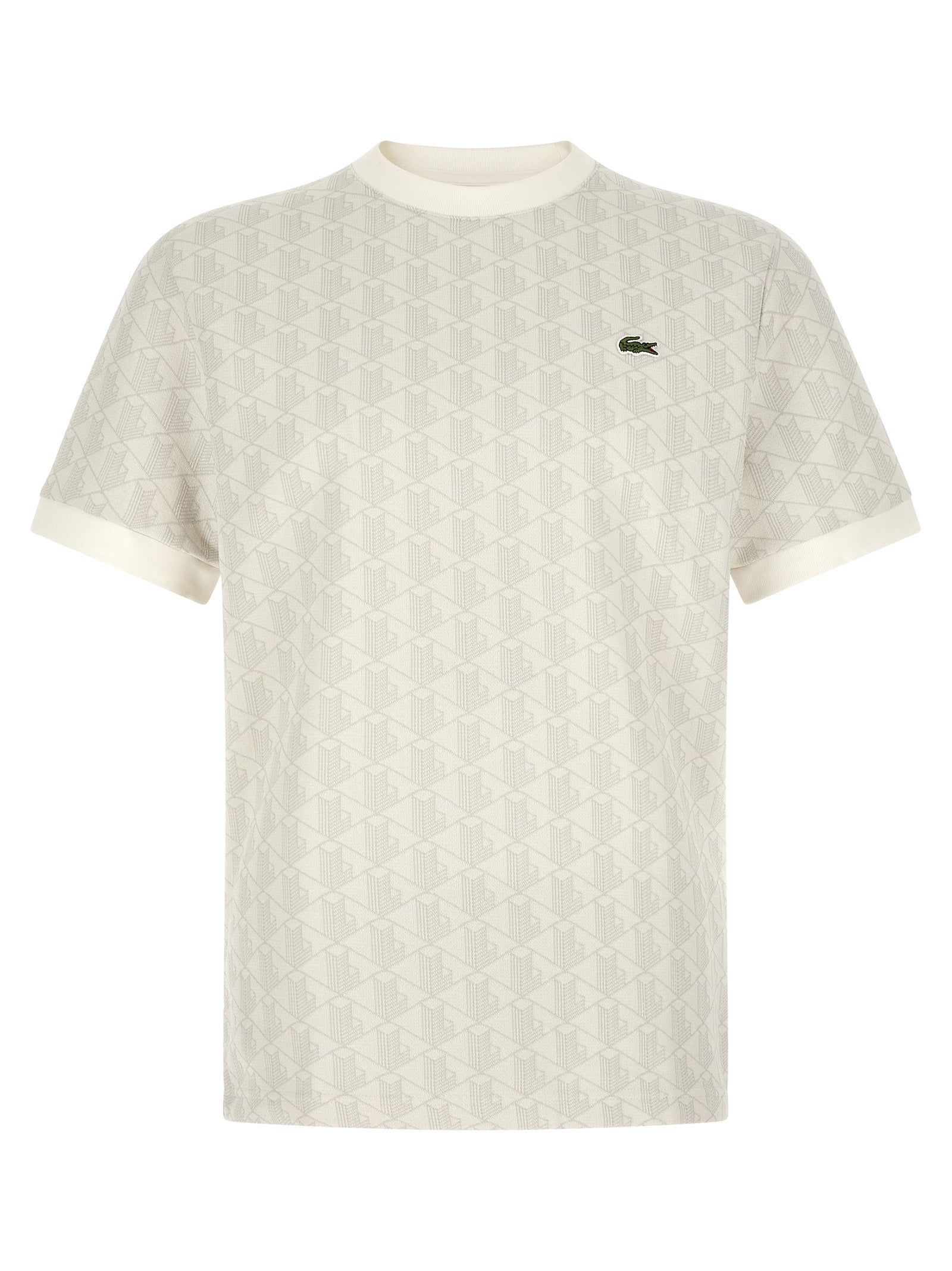 Lacoste Beige Polyester Men's T-Shirt