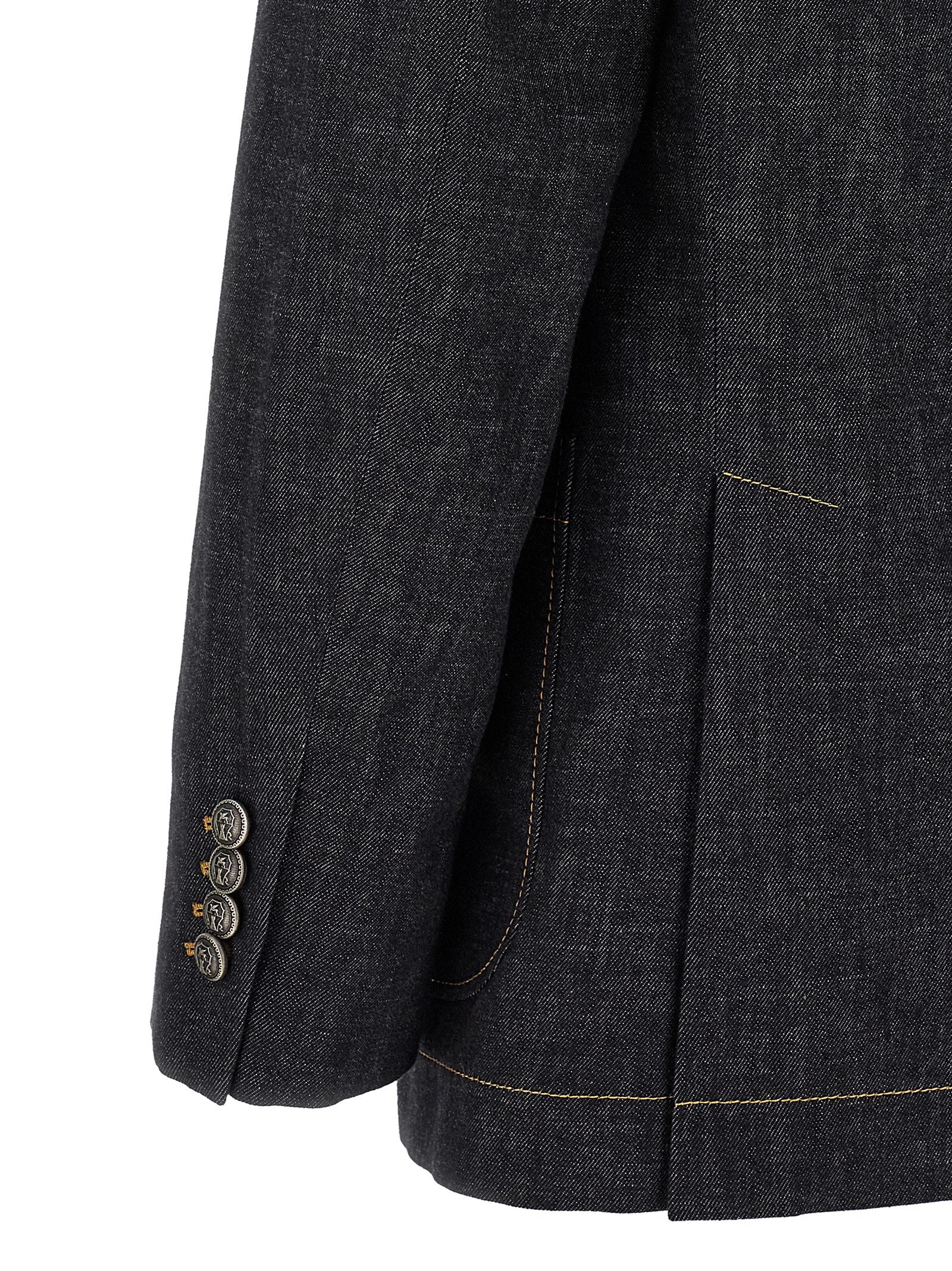 Brunello Cucinelli Blue Cotton Men's Blazer