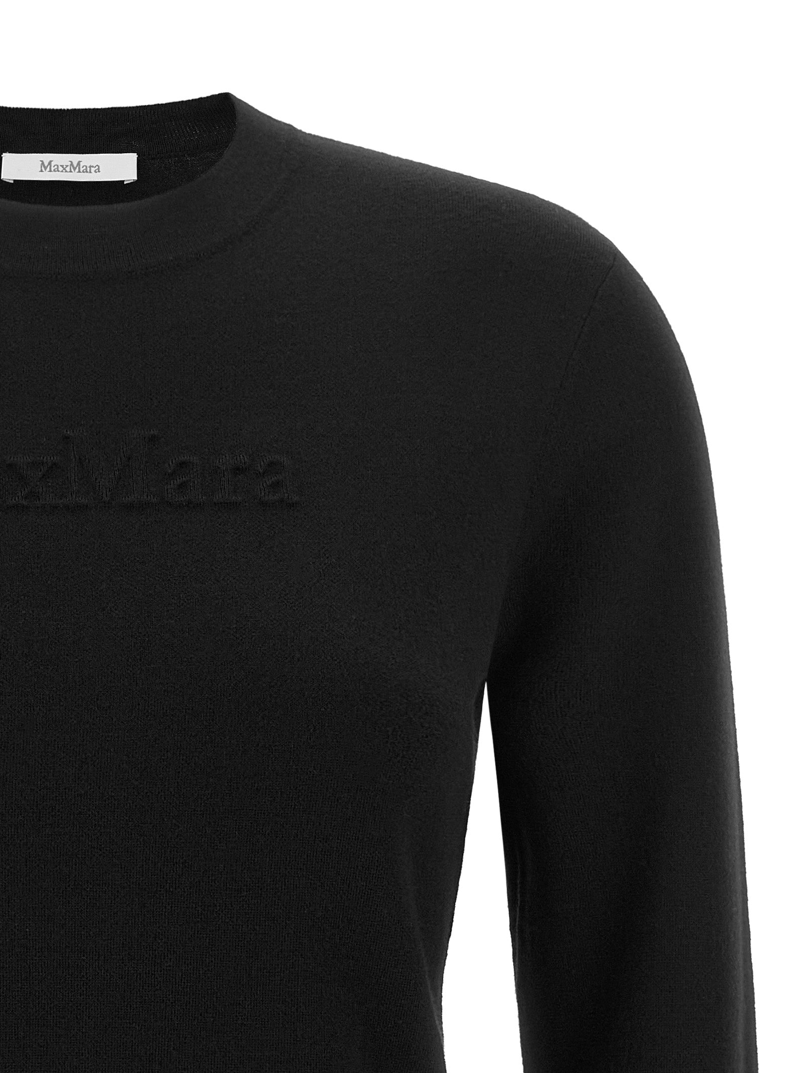 Max Mara Black Virgin Wool Women's Cardigan
