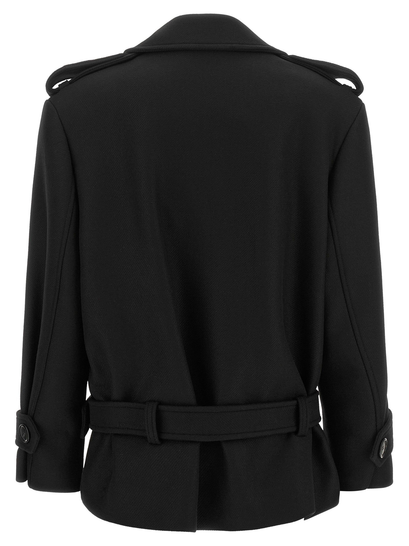 PINKO Black Wool Women's Coat