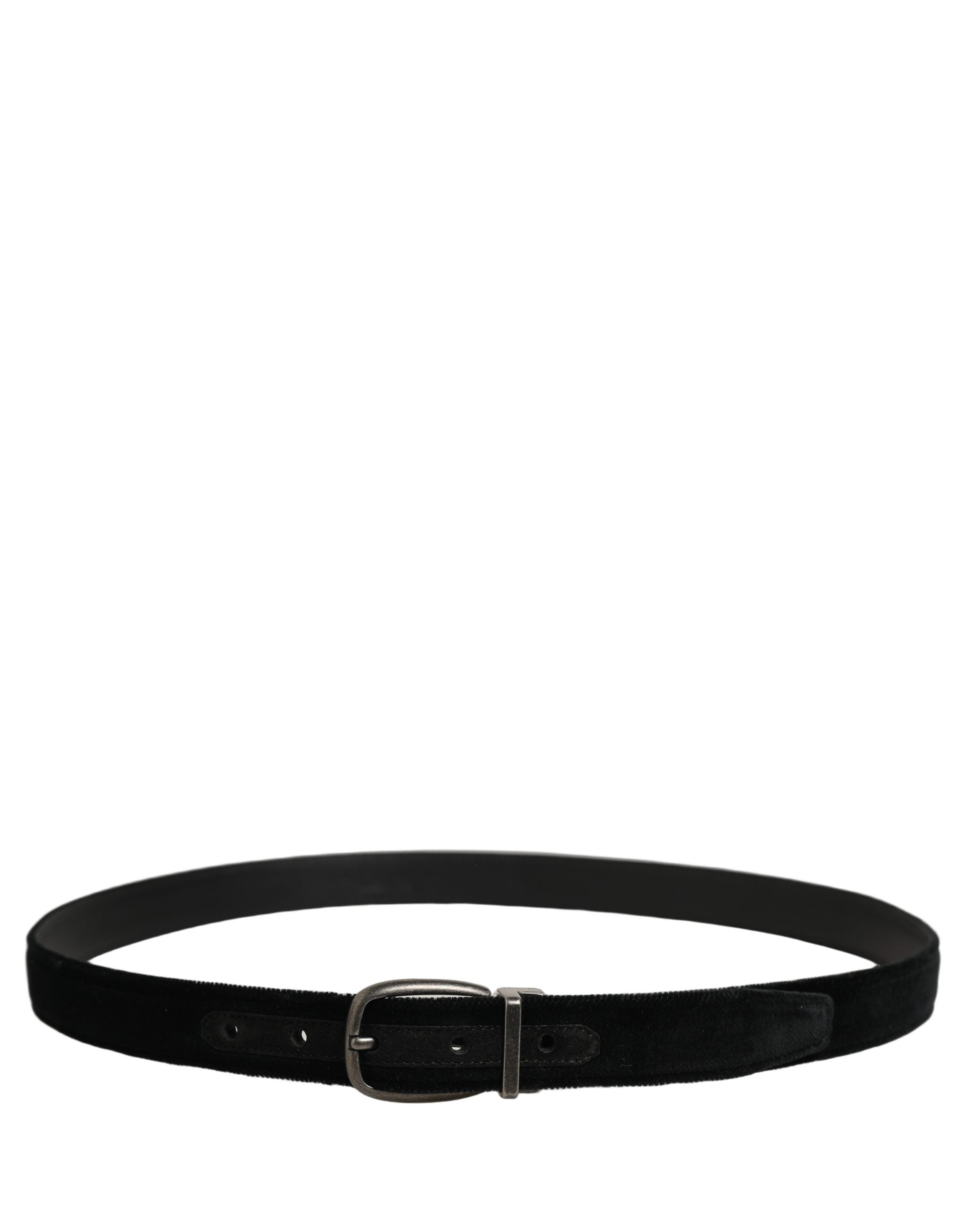 Dolce & Gabbana Black Cotton Metal Buckle Classic Men Men's Belt