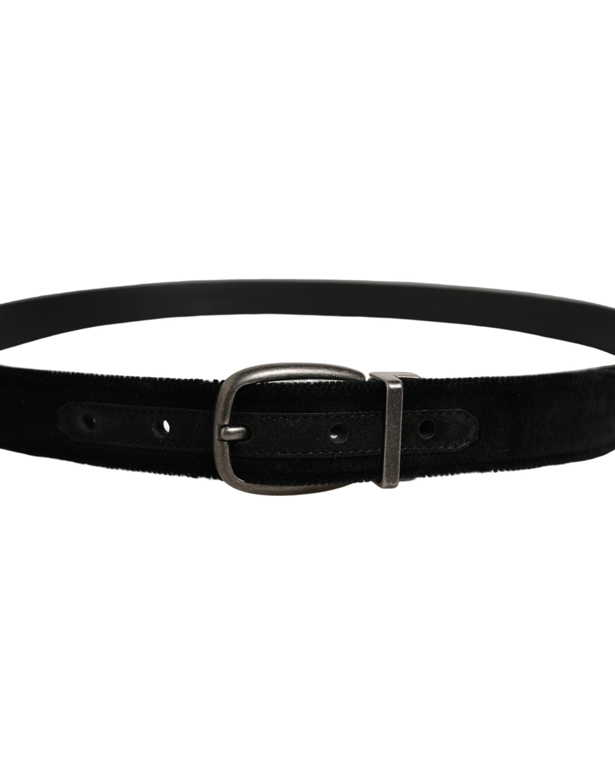 Dolce & Gabbana Black Cotton Metal Buckle Classic Men Men's Belt