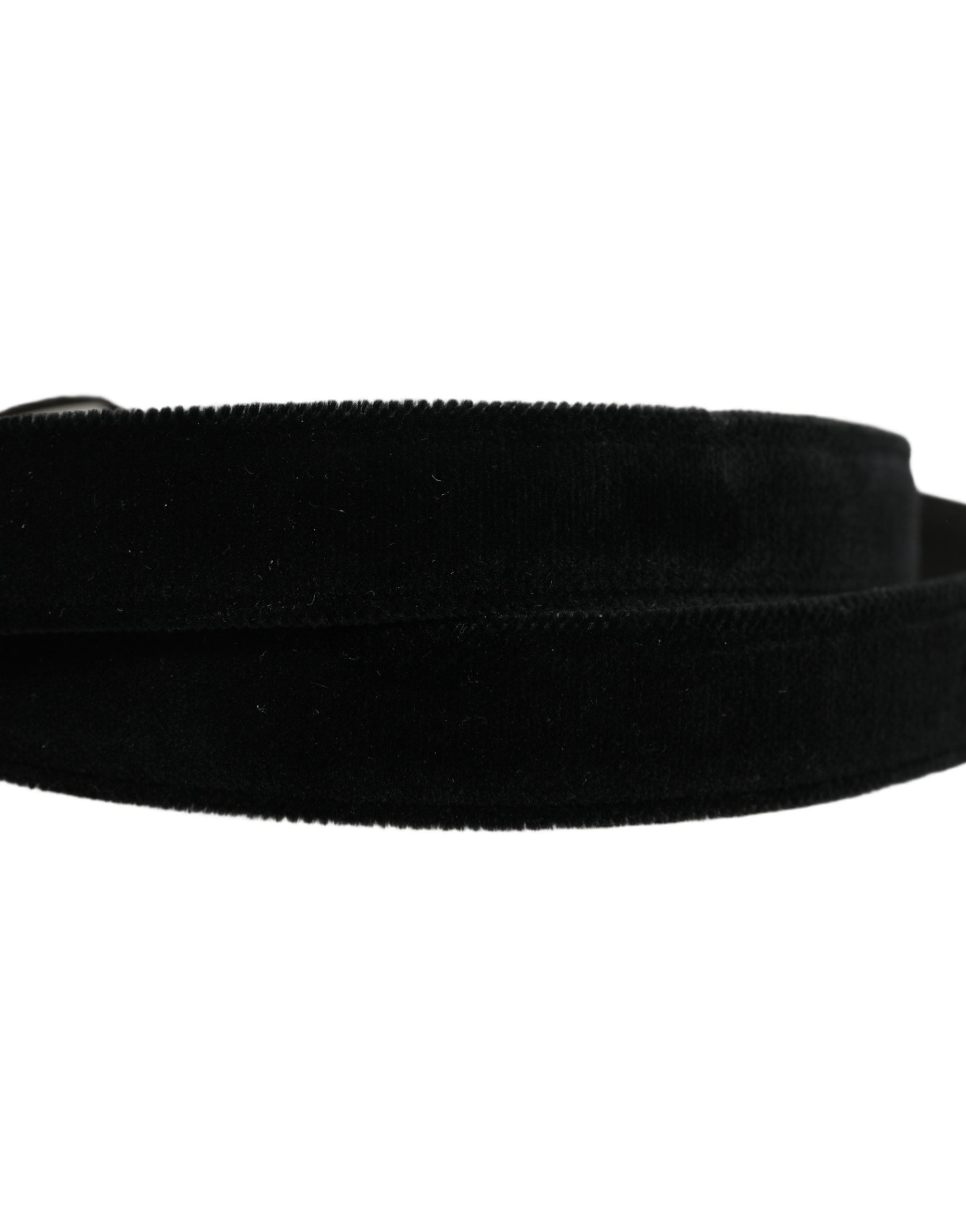 Dolce & Gabbana Black Cotton Metal Buckle Classic Men Men's Belt