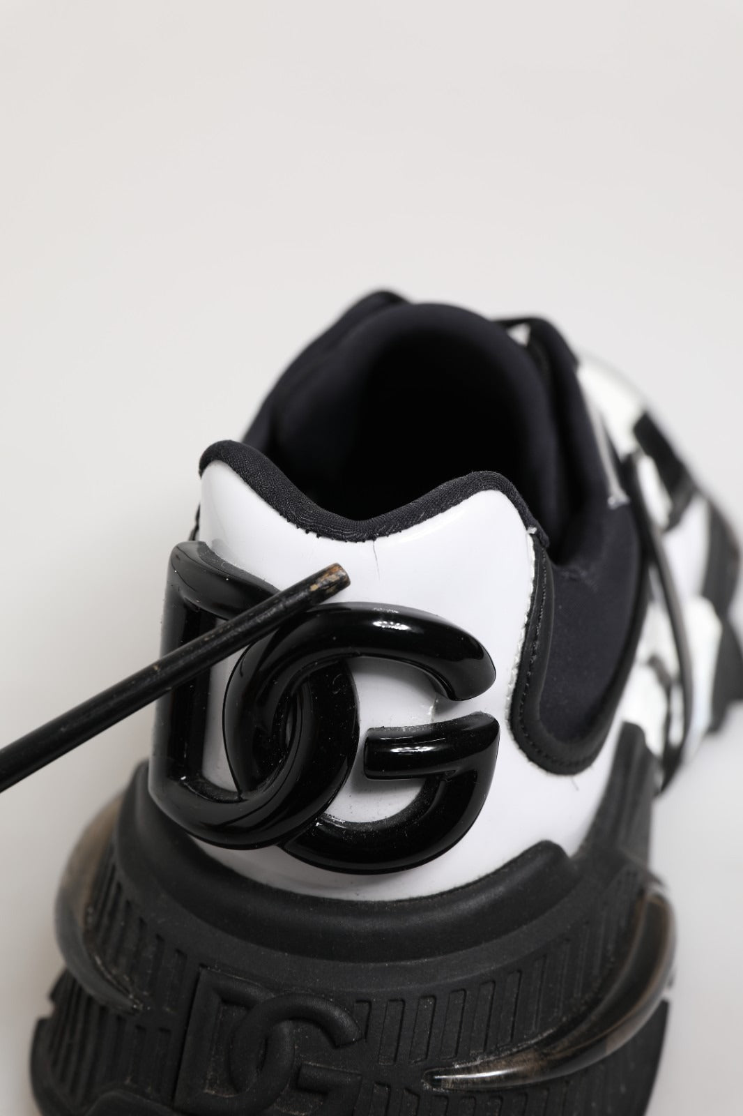 Dolce & Gabbana White Black Logo Airmaster Sneakers Men's Shoes (Pre-Owned)
