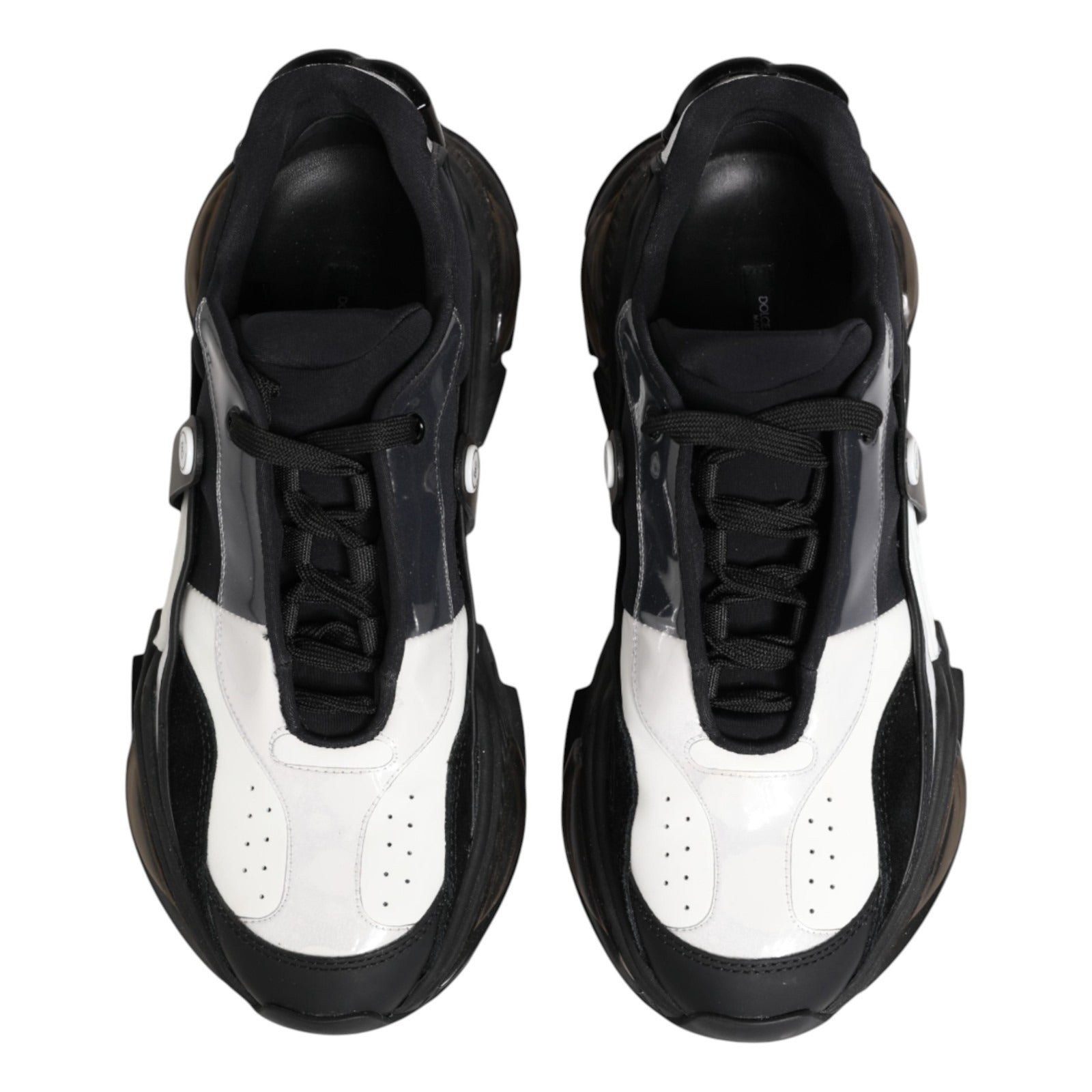 Dolce & Gabbana White Black Logo Airmaster Sneakers Men's Shoes (Pre-Owned)