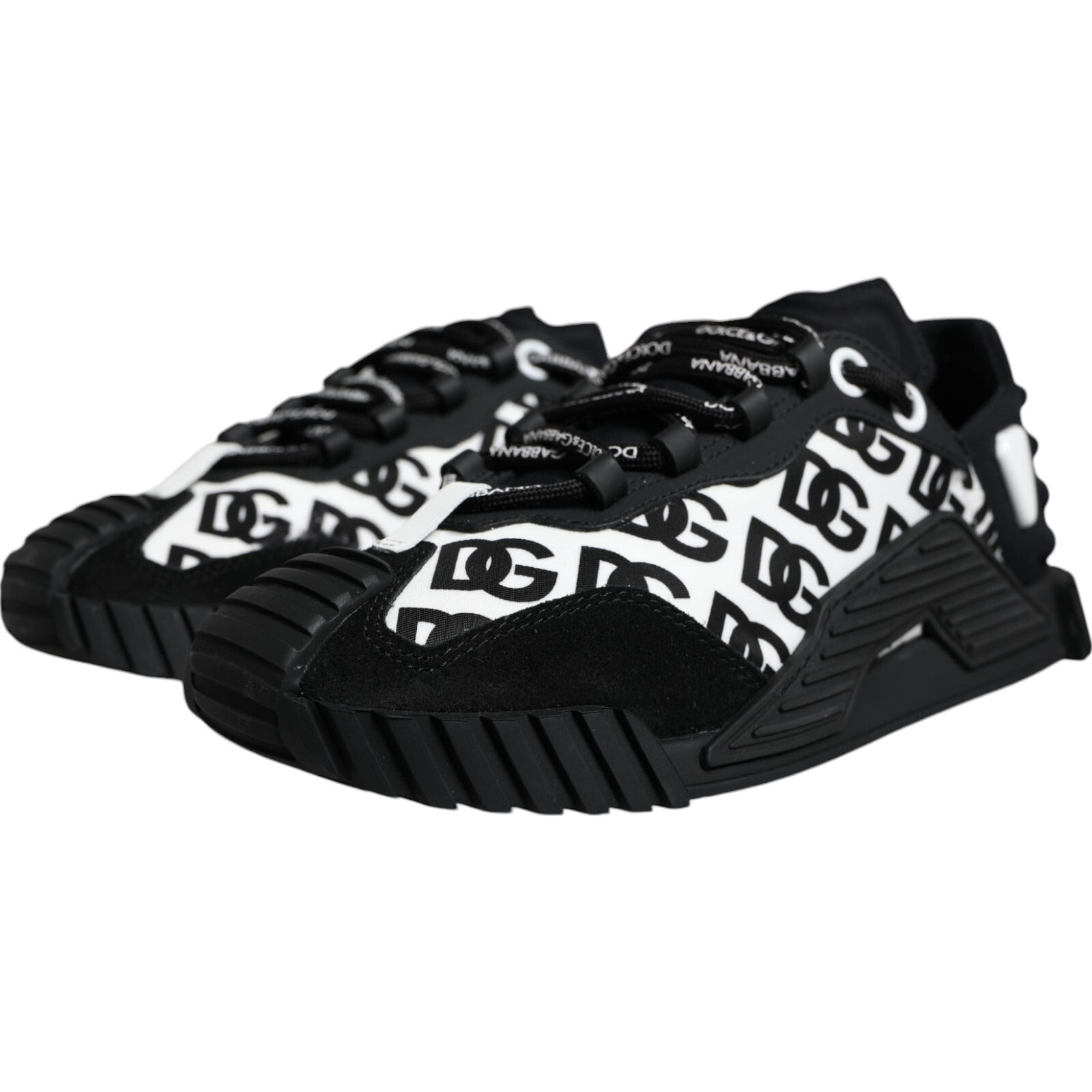 Dolce & Gabbana Black Logo Lace Up Low Top NS1 Sneakers Men's Shoes (Pre-Owned)