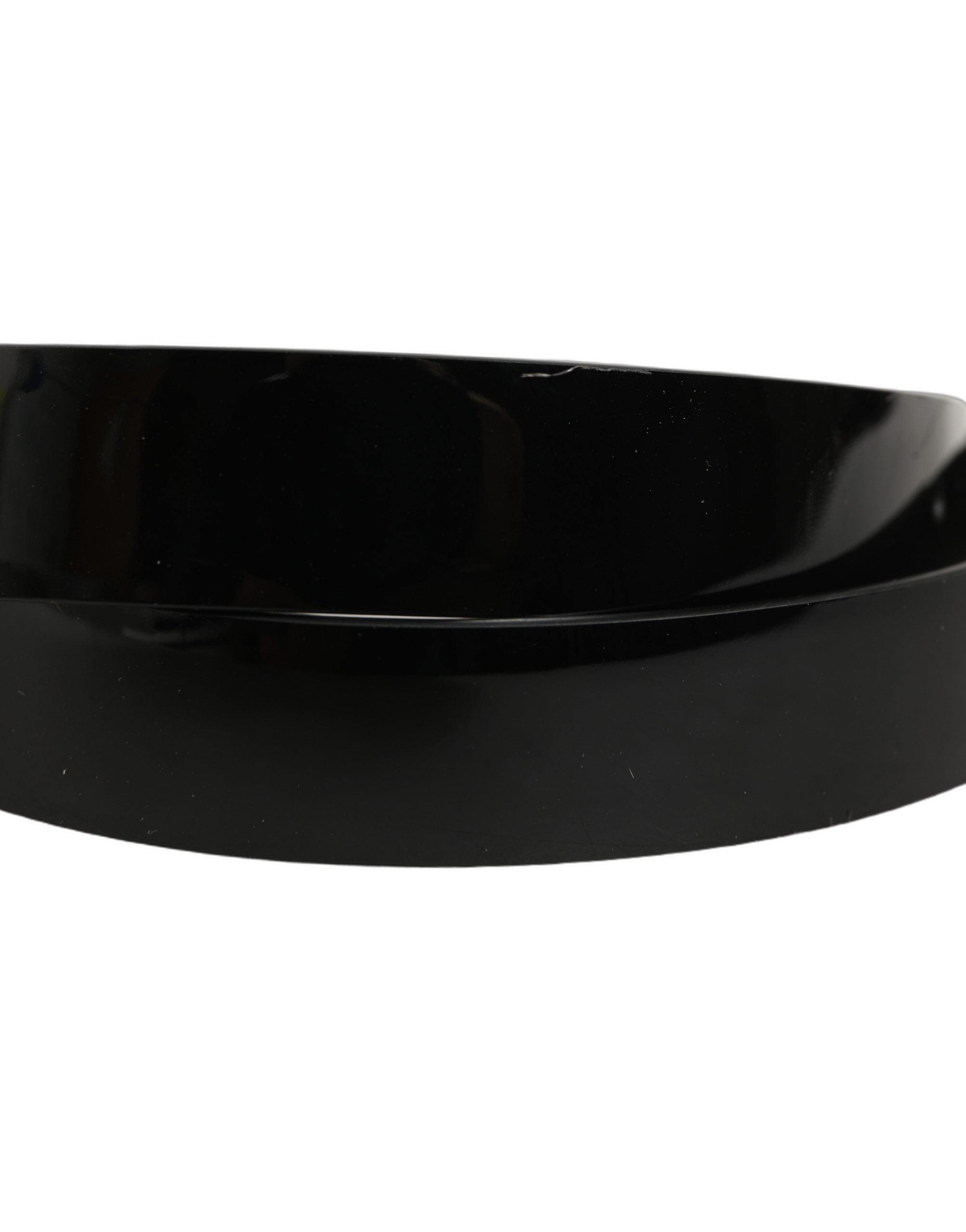 Dolce & Gabbana Black Classic Leather Silver Tone Buckle Men's Belt