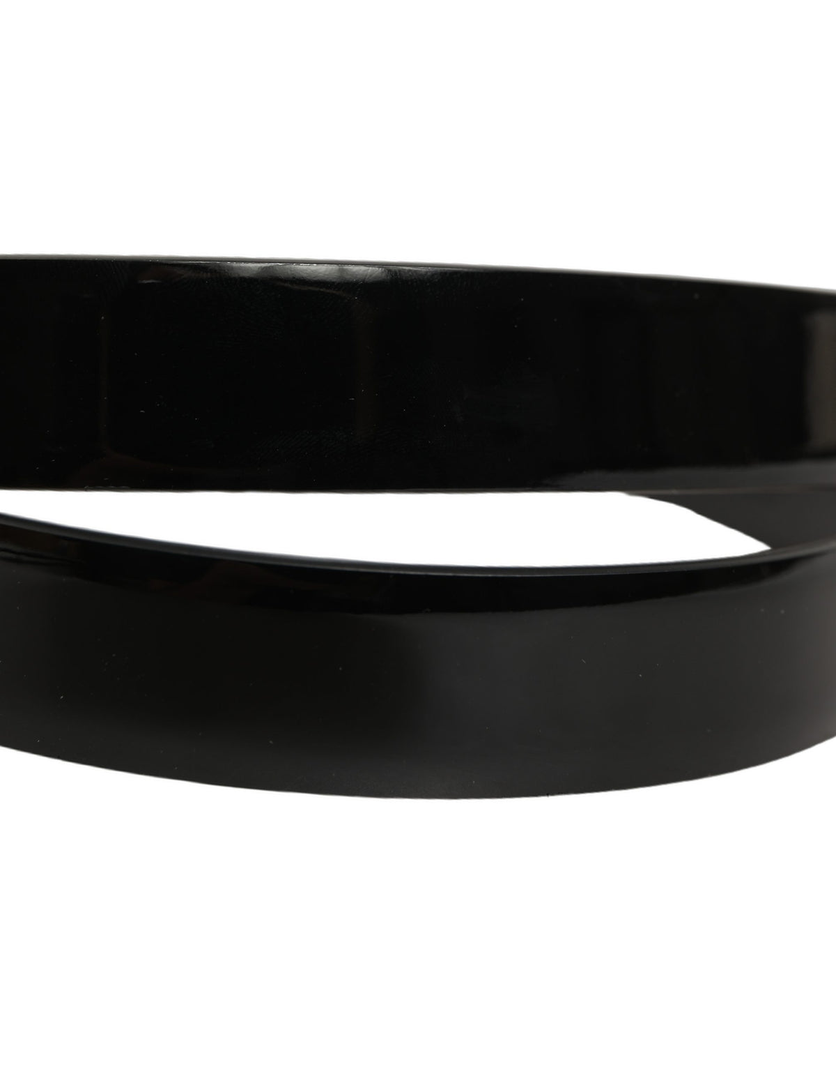 Dolce & Gabbana Black Classic Leather Silver Tone Buckle Men's Belt (Pre-Owned)