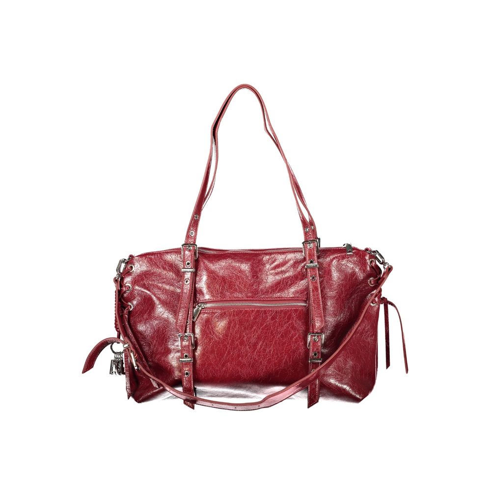 Desigual Rosso Polyurethane Women Bag with Adjustable and Removable Women's Strap