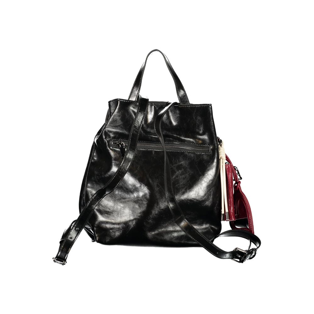 Desigual Black Polyurethane Women's Backpack for Sophisticated Women's Style