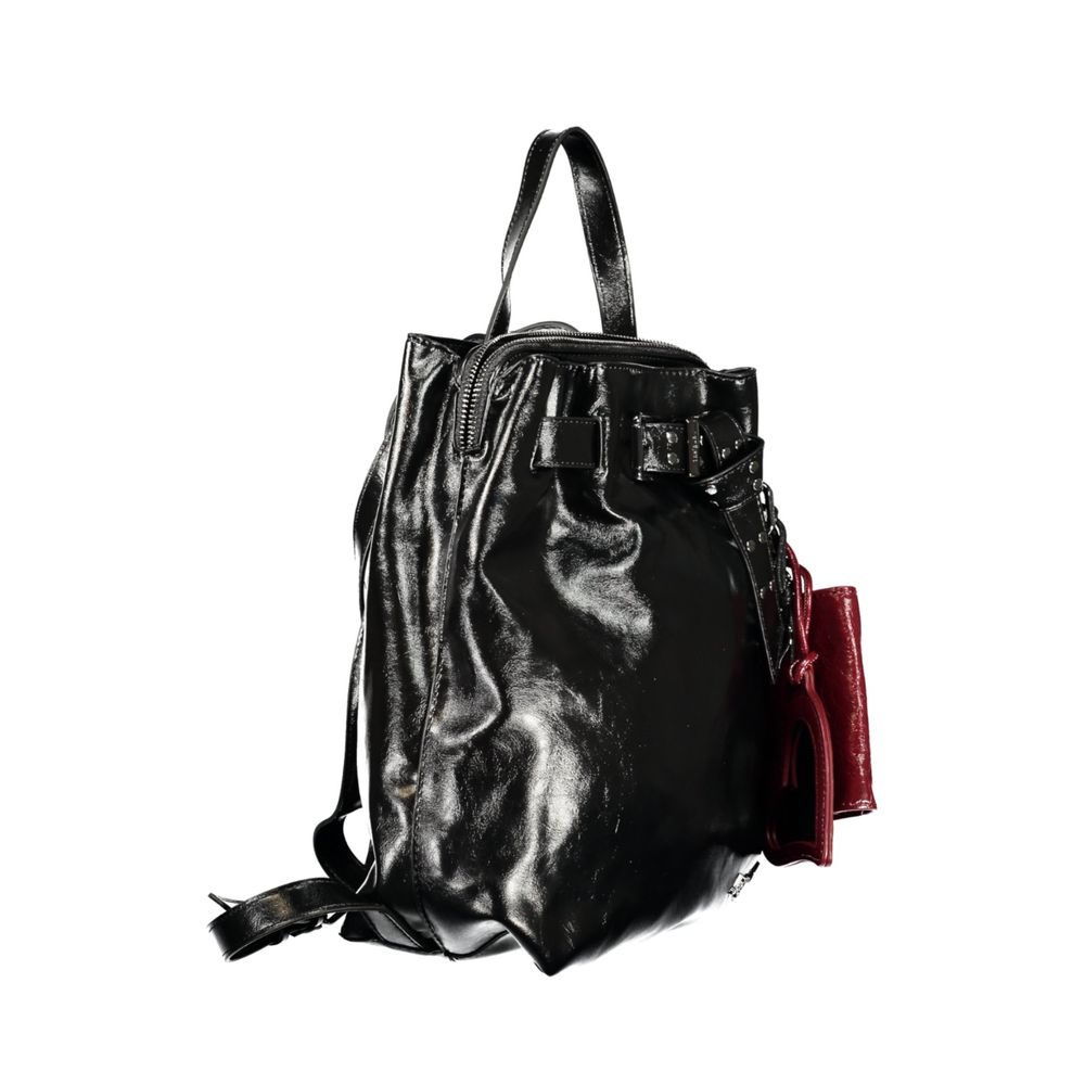 Desigual Black Polyurethane Women's Backpack for Sophisticated Women's Style