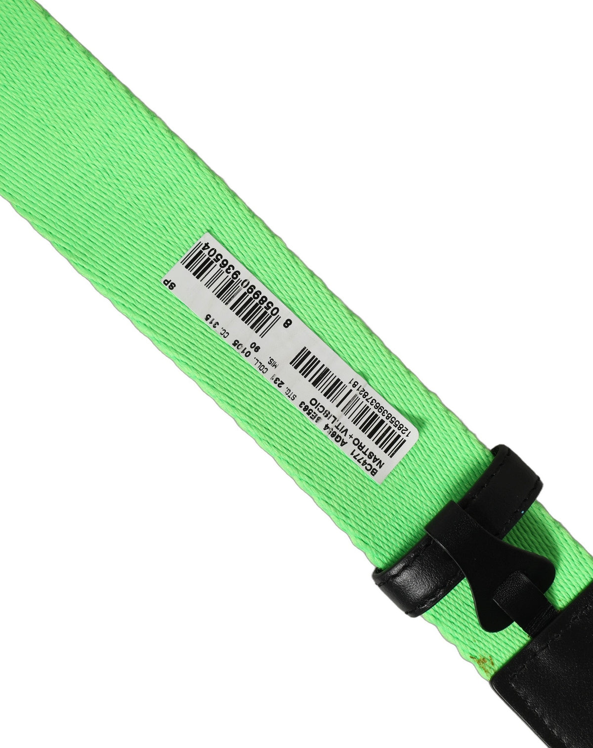 Dolce & Gabbana Green Canvas Logo Plaque Metal Buckle Men's Belt (Pre-Owned)