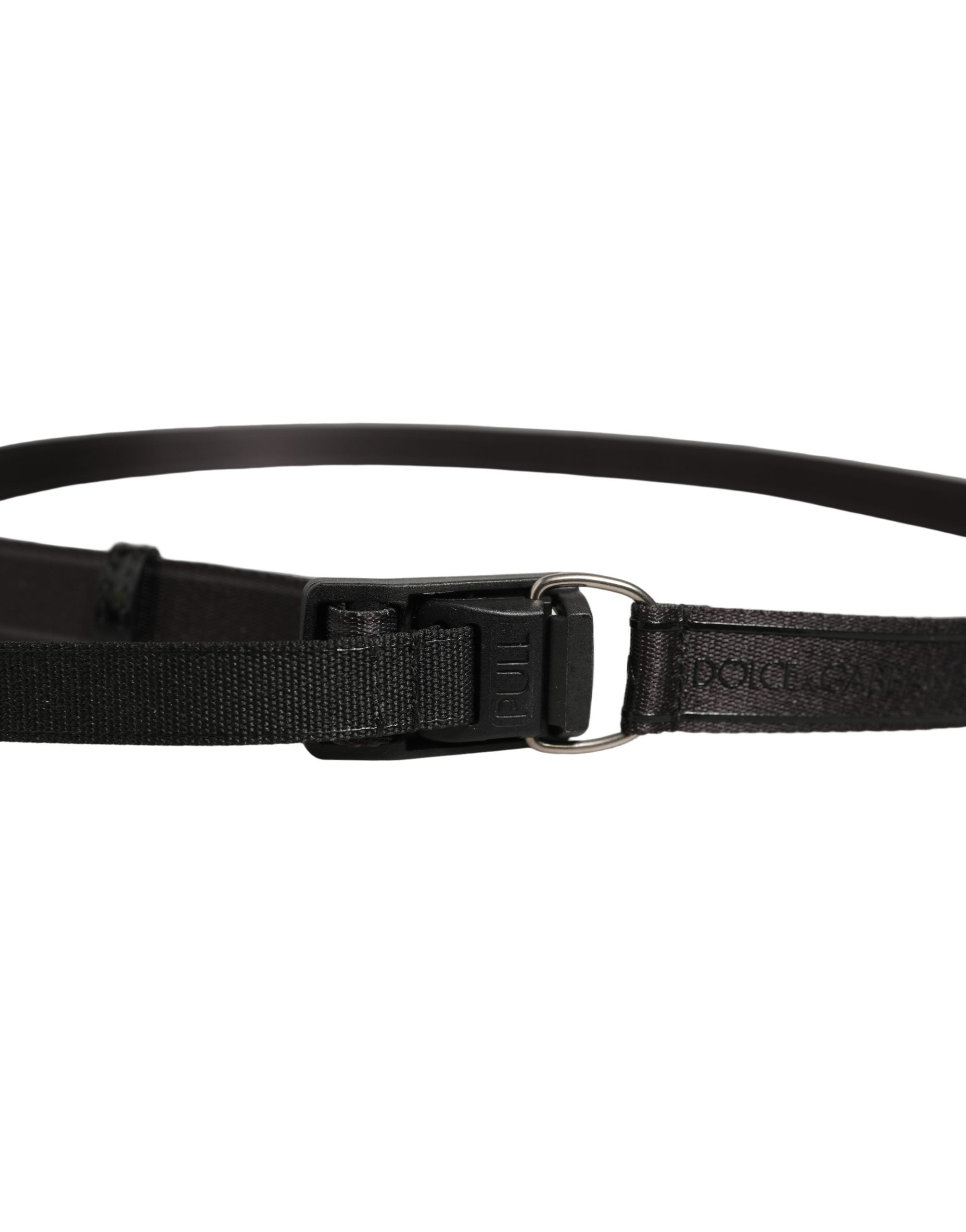 Dolce & Gabbana Men Black Nylon Webbing Plastic Buckle Men's Belt