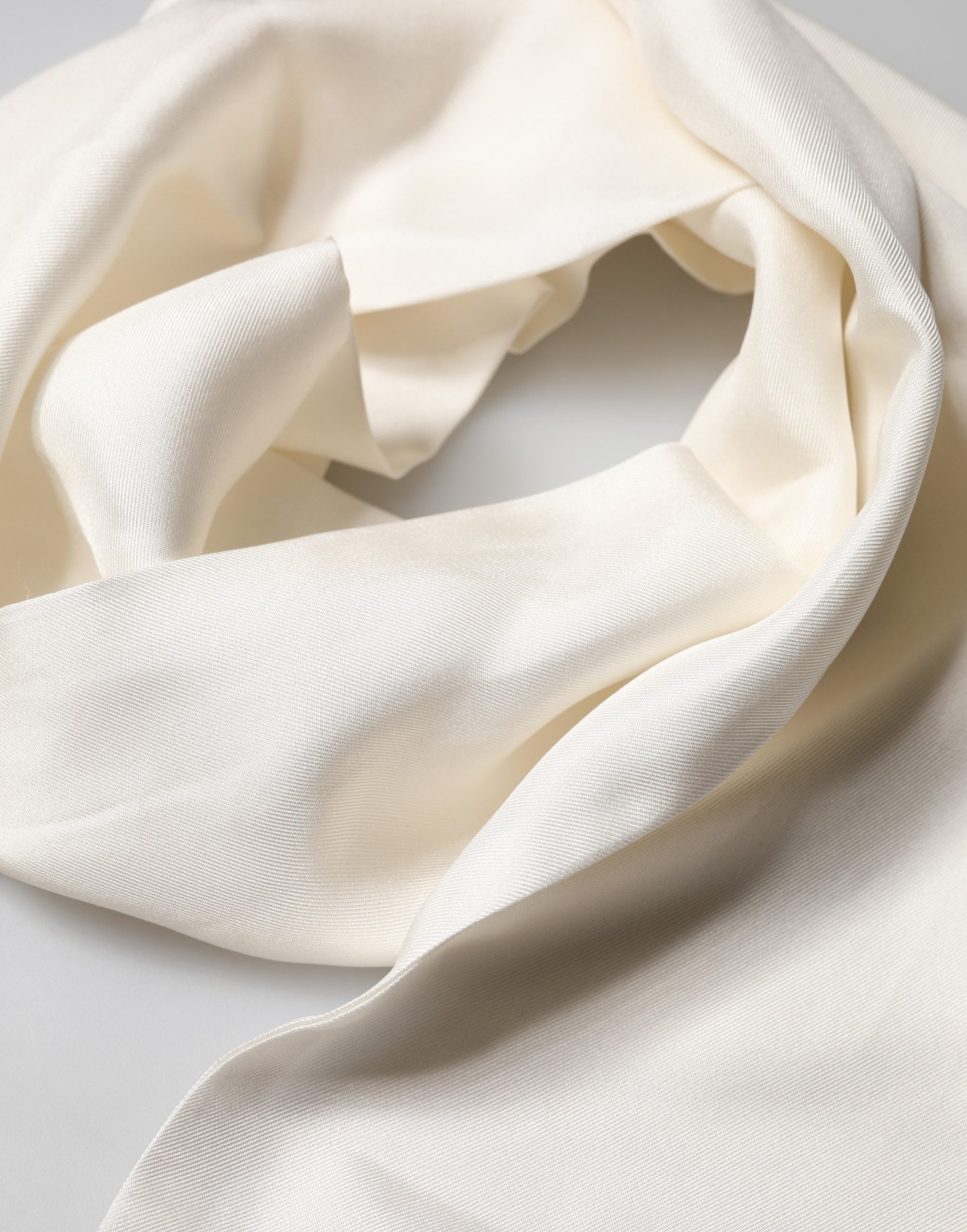 Dolce & Gabbana Men White Silk Fringed Edge Lace Stole Men's Scarf (Pre-Owned)