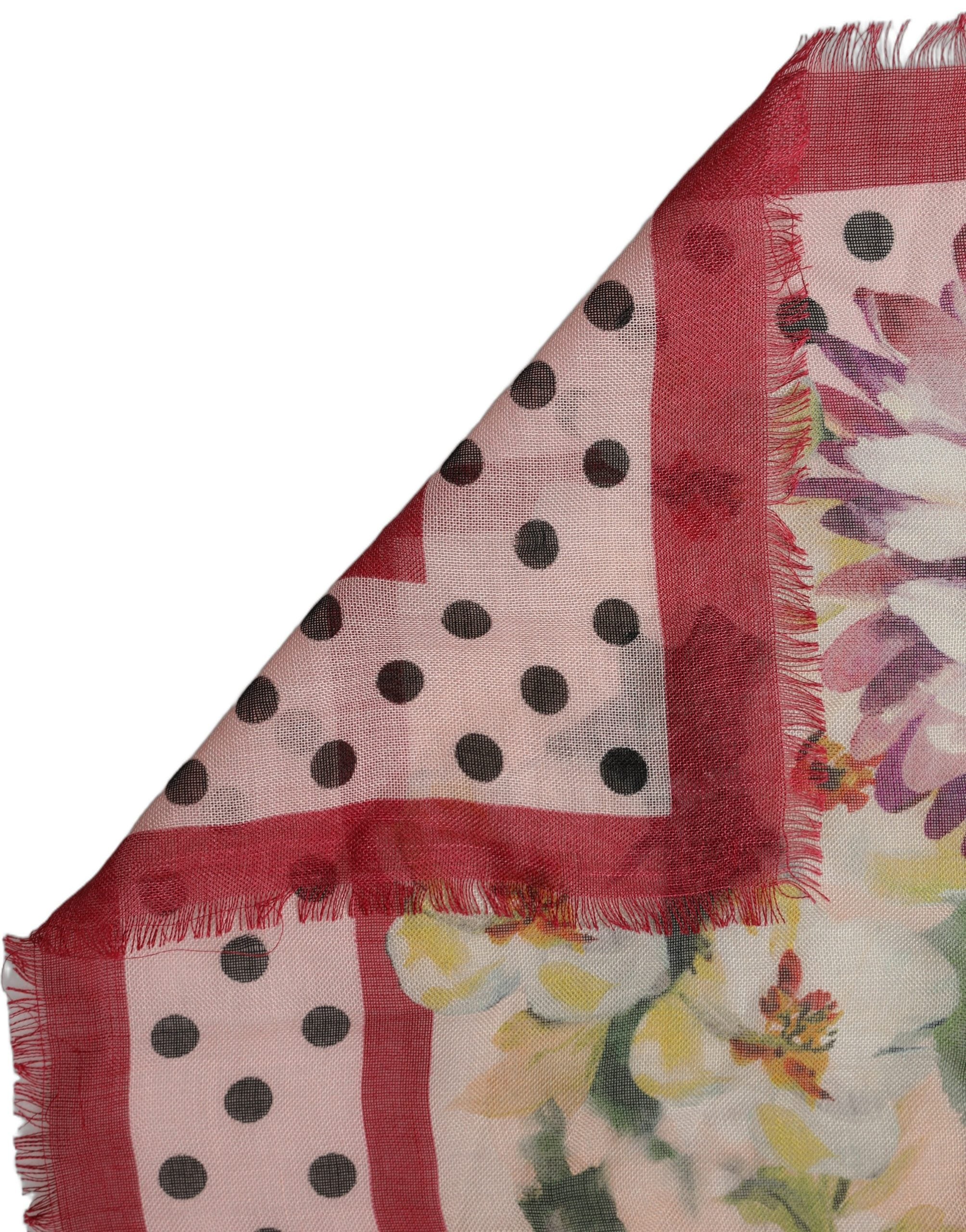 Dolce & Gabbana Multicolor Floral Fringed Stole Men's Scarf (Pre-Owned)