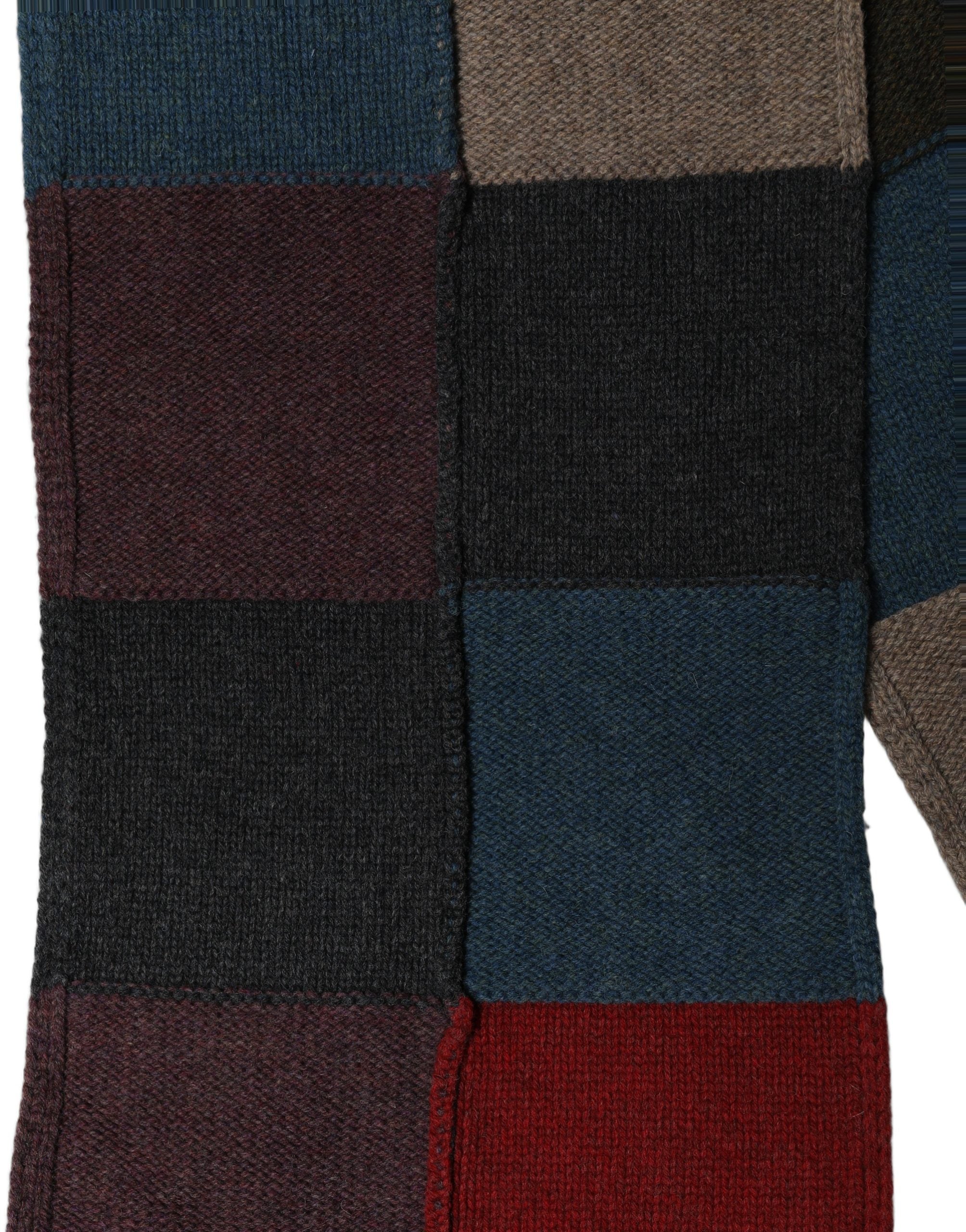 Dolce & Gabbana Multicolor Patchwork Knitted Foulard Men's Scarf