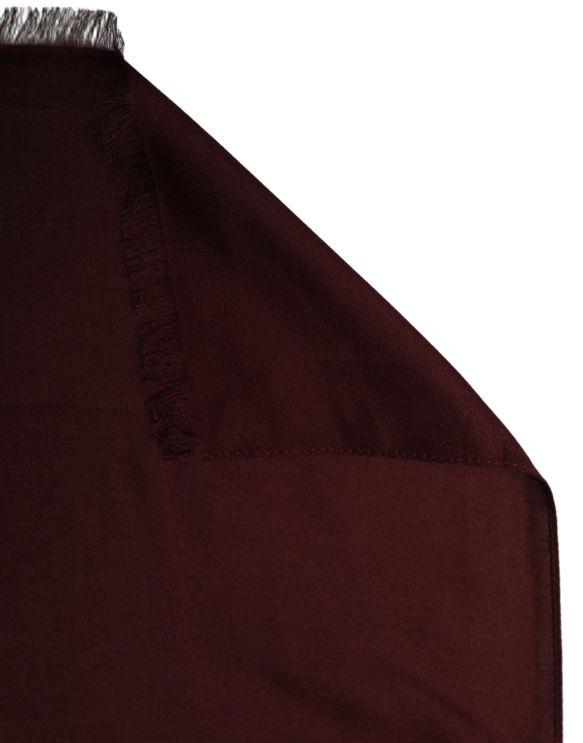 Dolce & Gabbana Burgundy Modal Frayed Edge Lace Stole Men's Scarf (Pre-Owned)