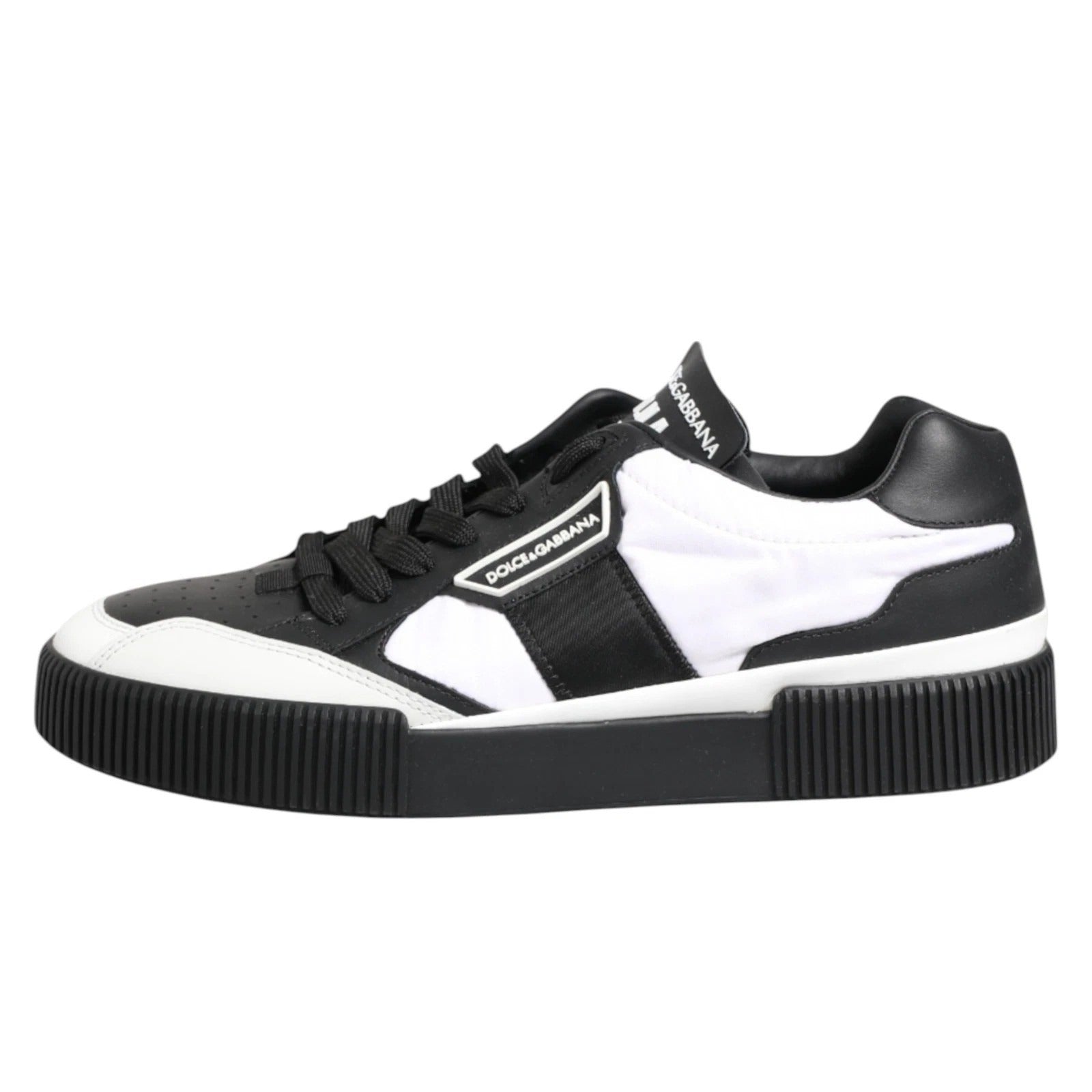 Dolce & Gabbana Black White MIAMI Low Top Men Sneakers Men's Shoes