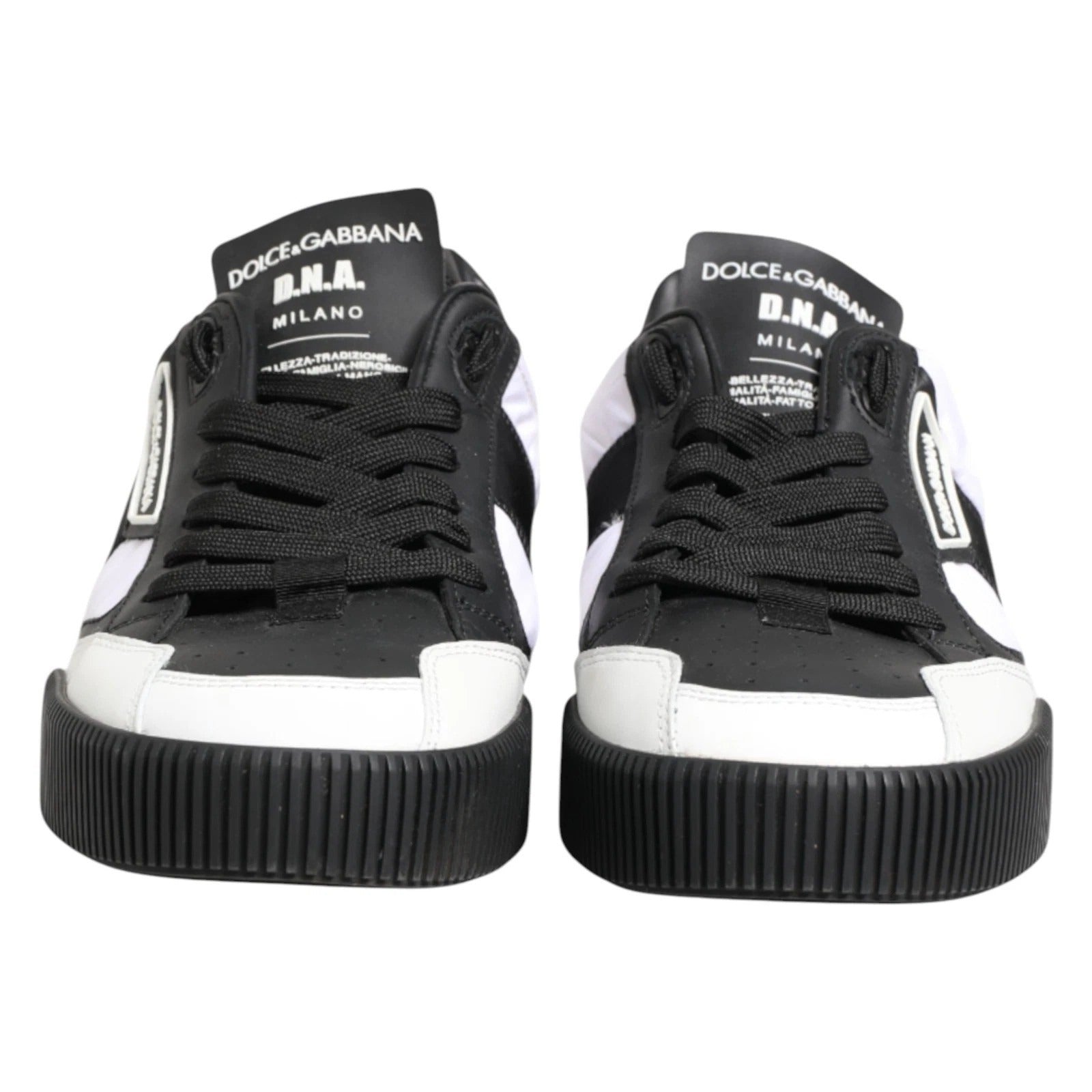 Dolce & Gabbana Black White MIAMI Low Top Men Sneakers Men's Shoes