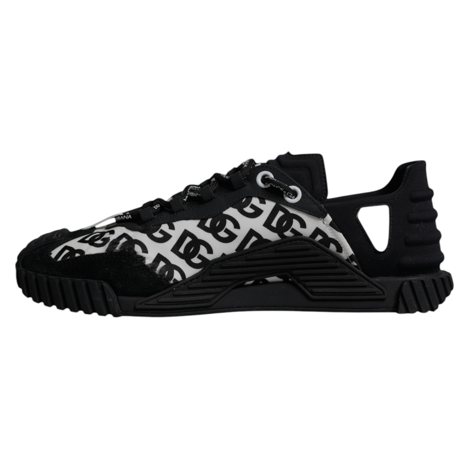 Dolce & Gabbana Black Logo Lace Up Low Top NS1 Sneakers Men's Shoes (Pre-Owned)
