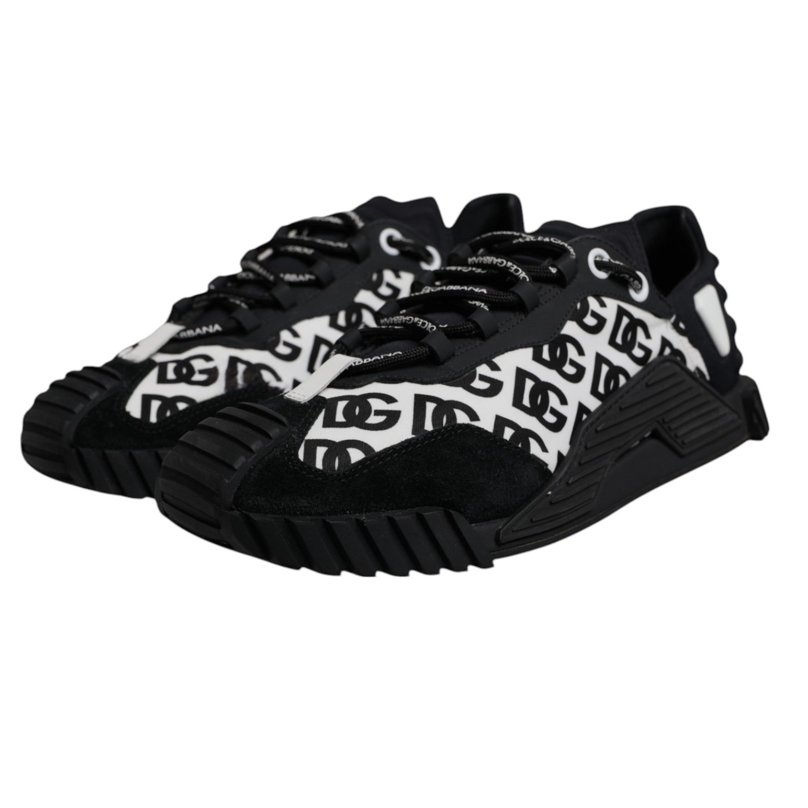 Dolce & Gabbana Black Logo Lace Up Low Top NS1 Sneakers Men's Shoes (Pre-Owned)