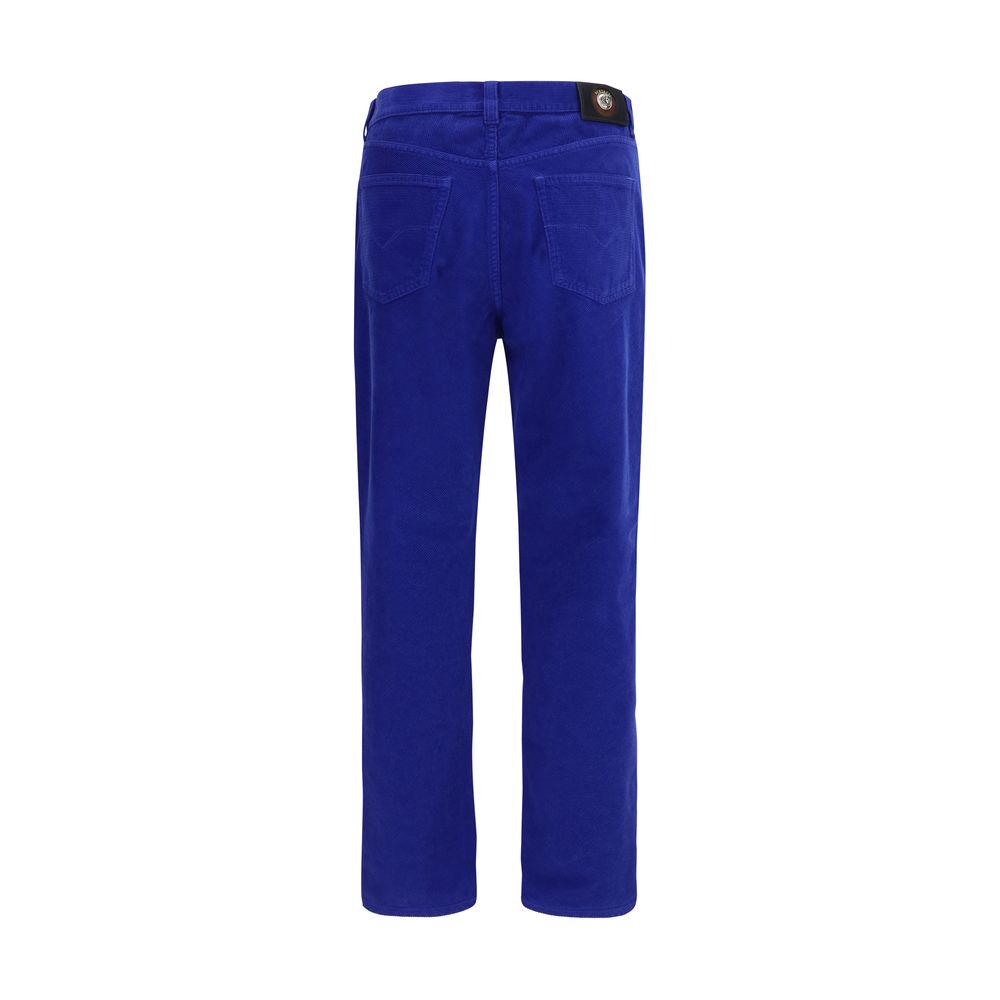 Versace Blue Cotton Straight-Leg Men's Jeans