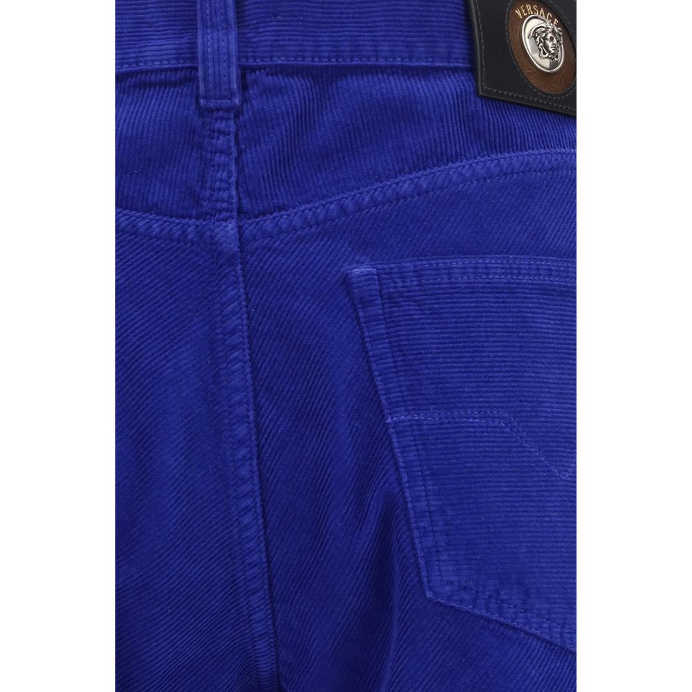 Versace Blue Cotton Straight-Leg Men's Jeans
