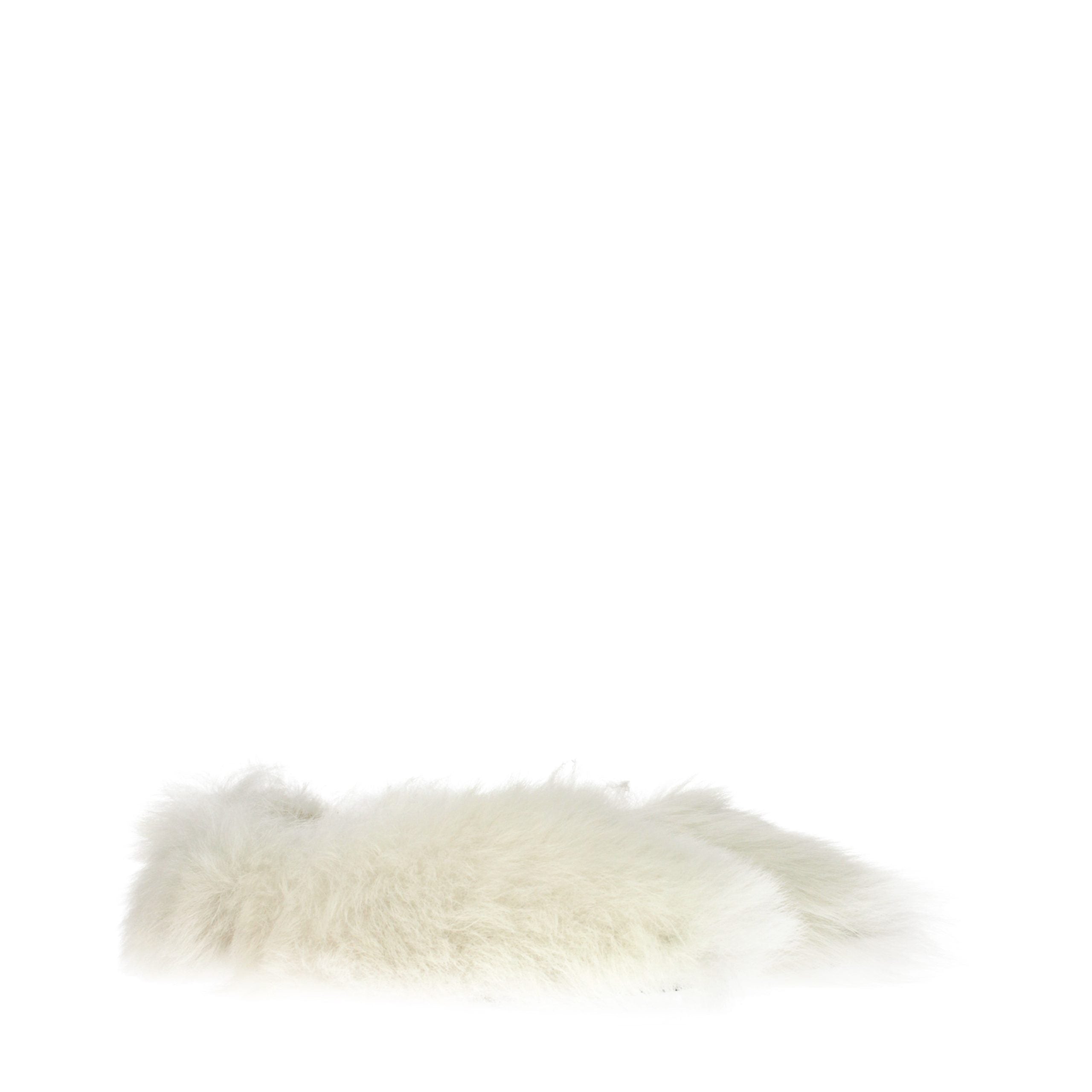 Jil Sander White Fur Women's Slippers