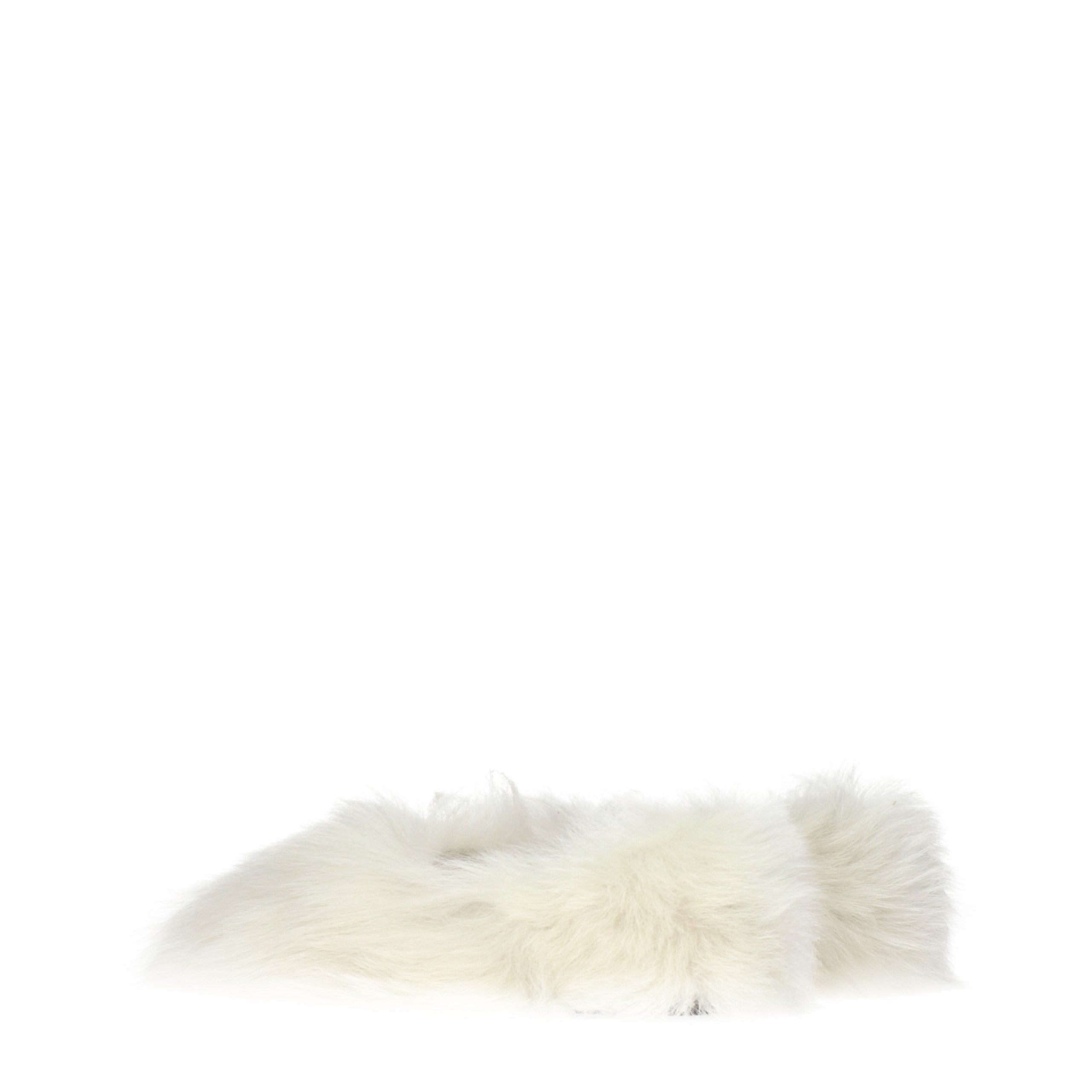 Jil Sander White Fur Women's Slippers