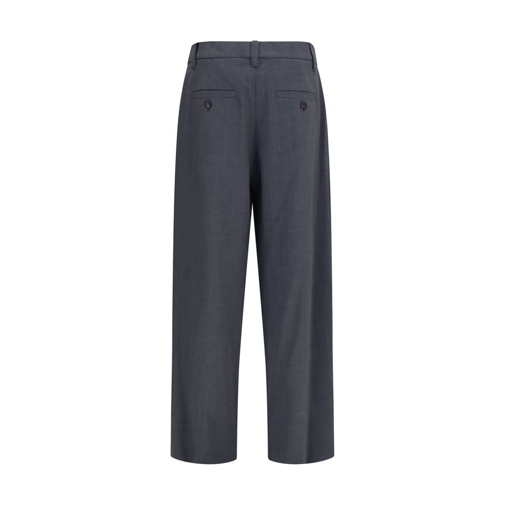 Brunello Cucinelli Gray Wool Oves Aries Dress Women's Pants