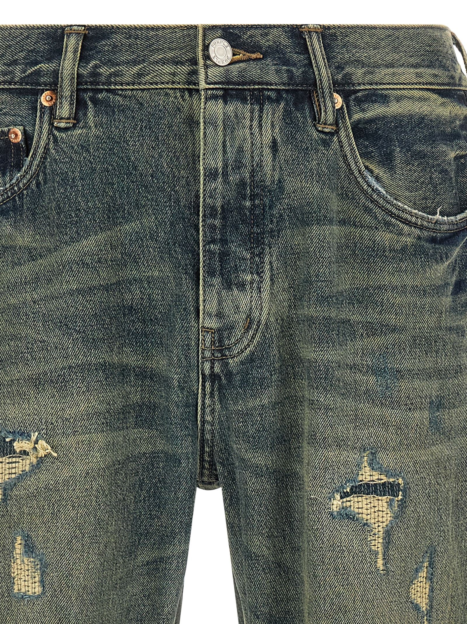 PURPLE Blue Cotton Bootcut Men's Jeans