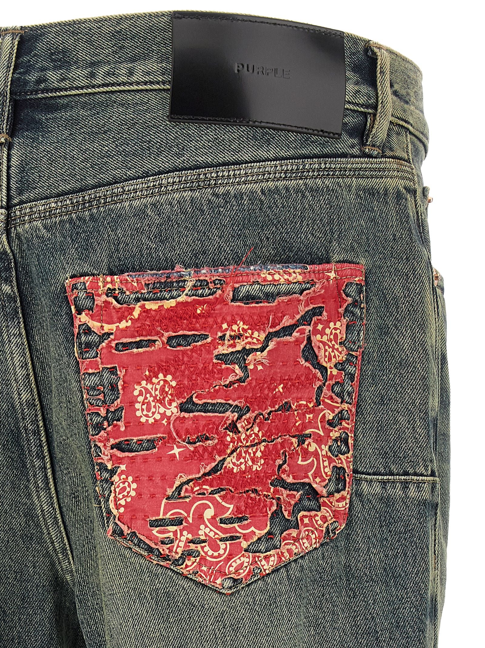 PURPLE Blue Cotton Bootcut Men's Jeans