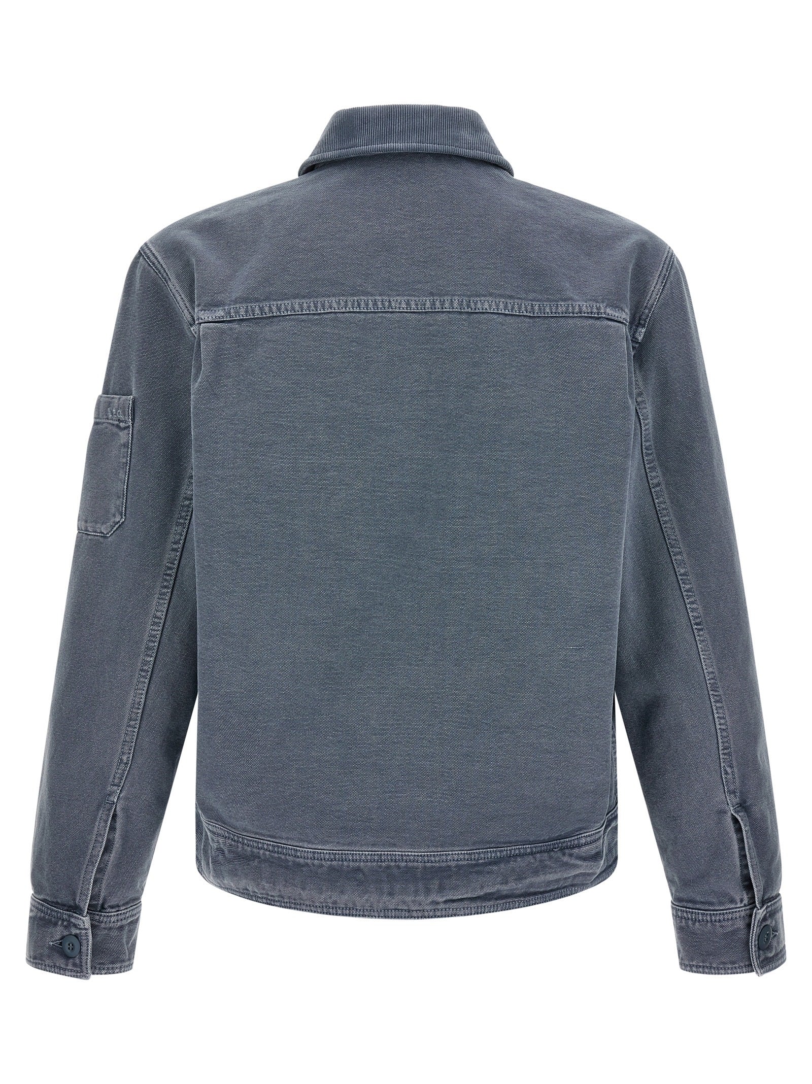A.P.C. Gray Cotton Denim Men's Jacket