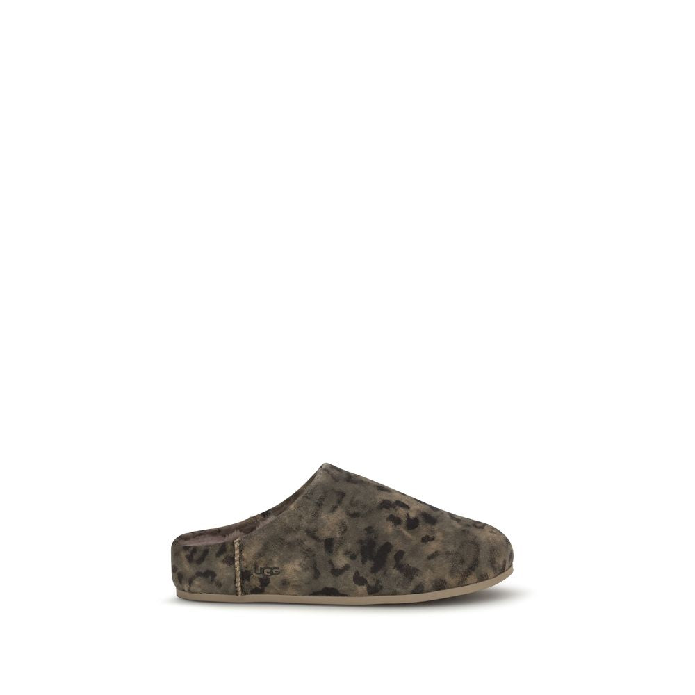 UGG Brown Suede Leather Women's Mules