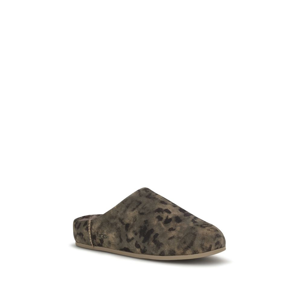 UGG Brown Suede Leather Women's Mules
