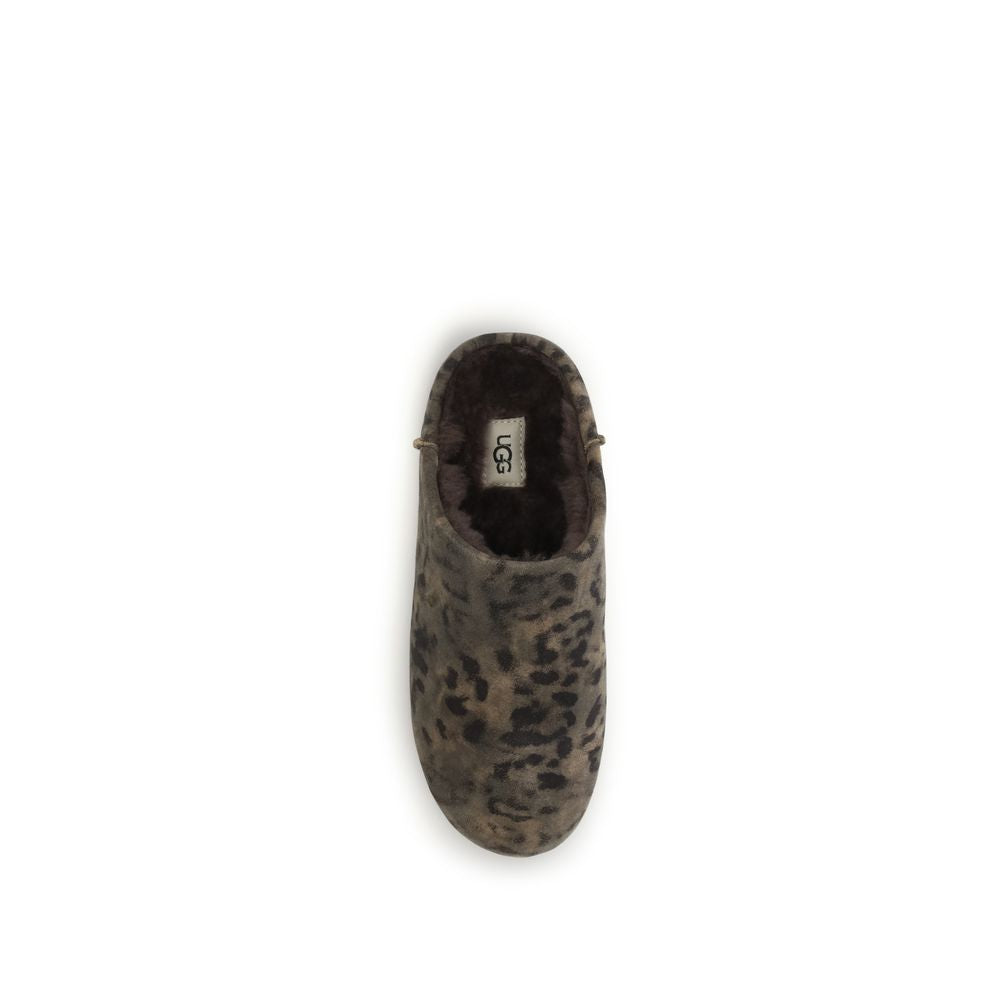 UGG Brown Suede Leather Women's Mules