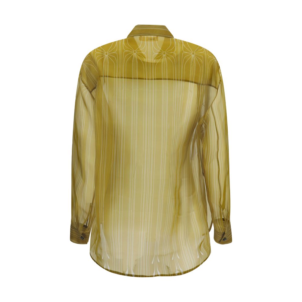 Khaite Beige Silk Pattern Women's Shirt
