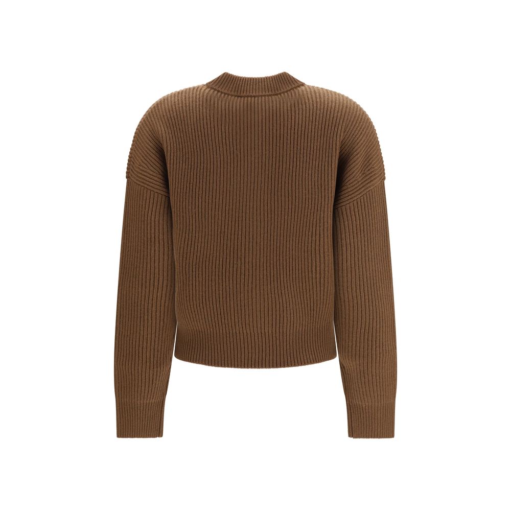 Max Mara Brown Wool Oves Aries Women's Cardigan