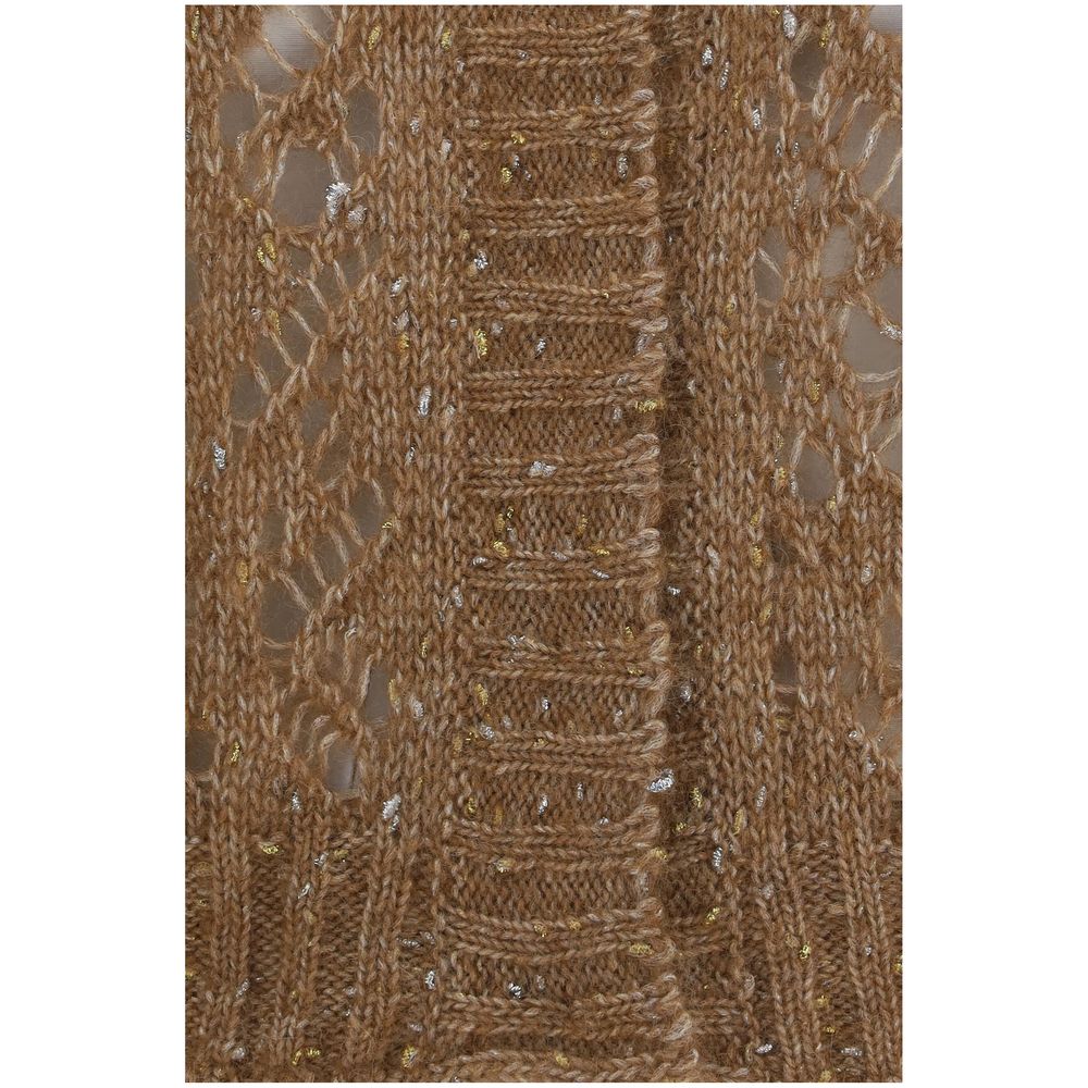 Max Mara Brown Alpaca Vicugna Pacos Women's Cardigan