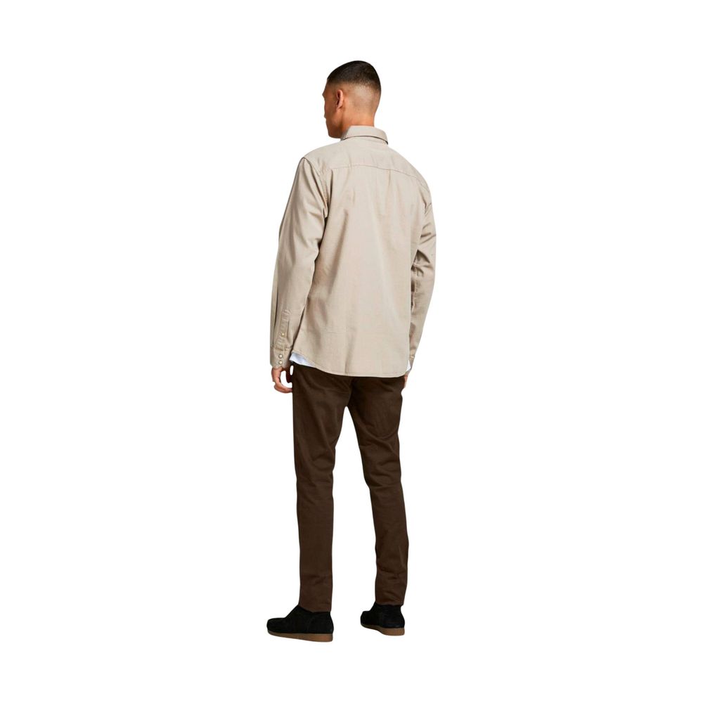 Jack Jones Beige Denim Men's Shirt